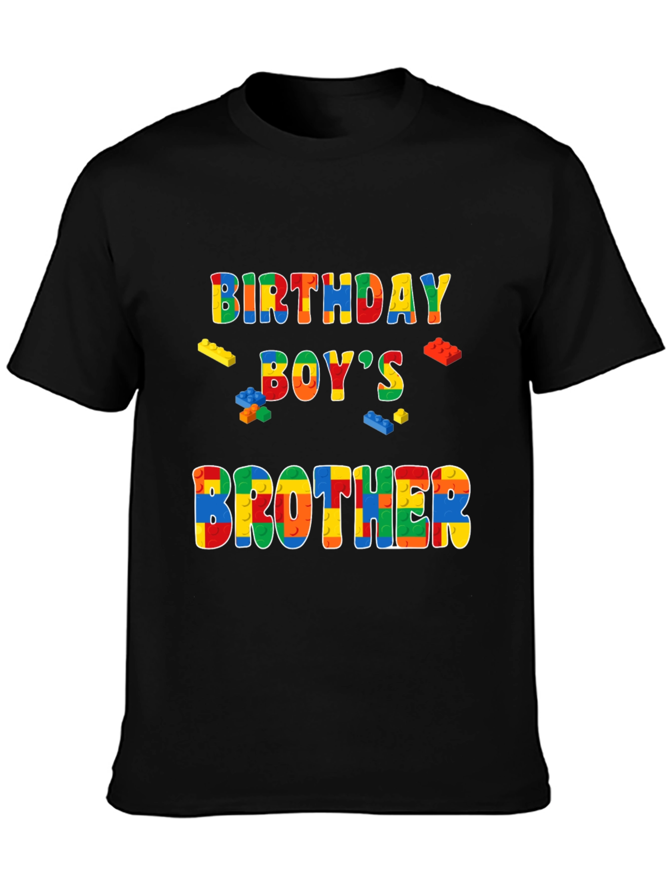 Birthday Boys Brother T-Shirt Lego Block Style