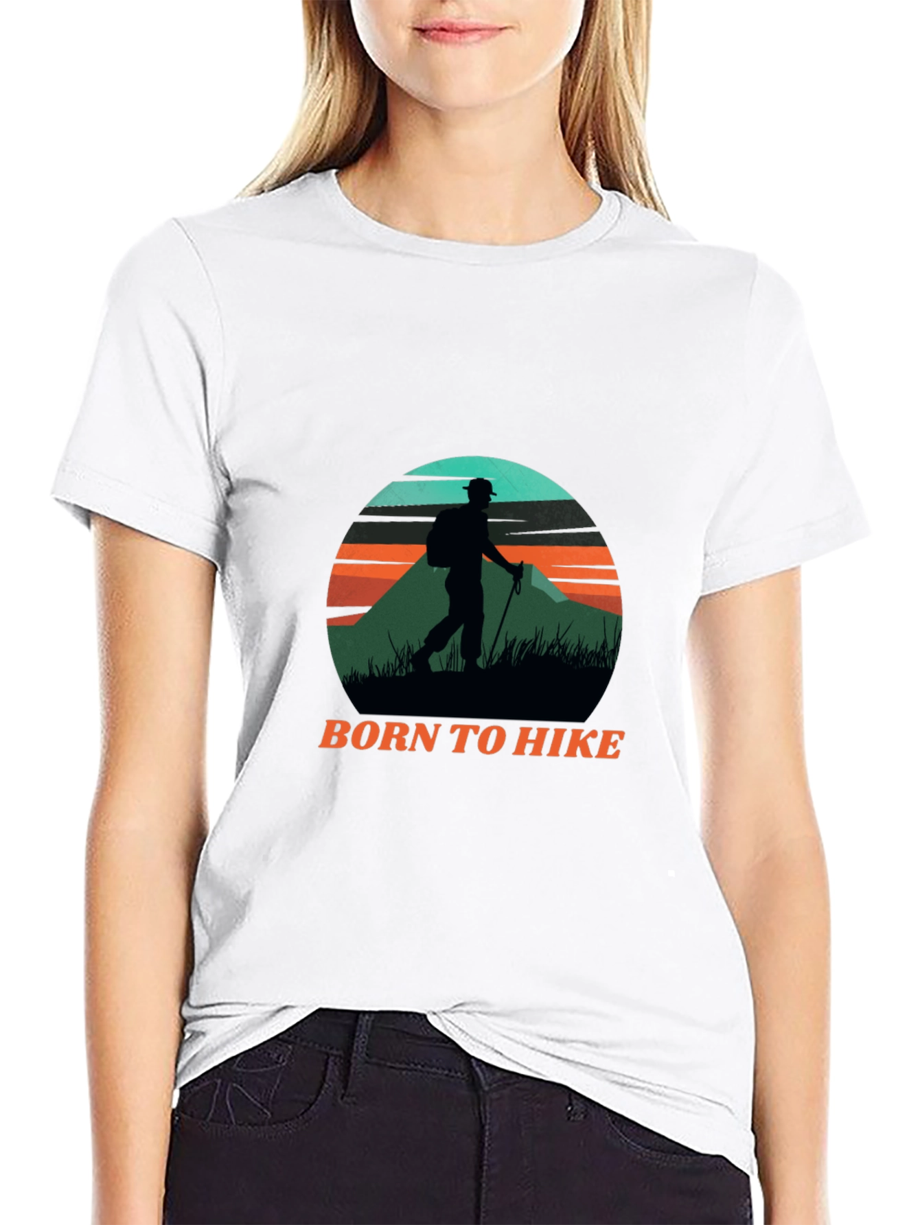 Born to Hike Black Graphic Tee