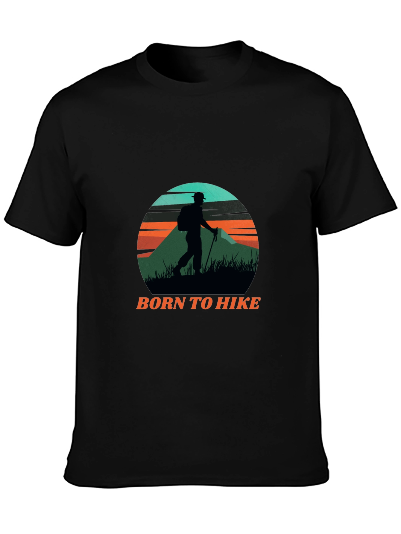 Born to Hike Black Graphic Tee