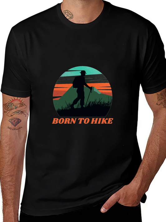 Born to Hike Black Graphic Tee