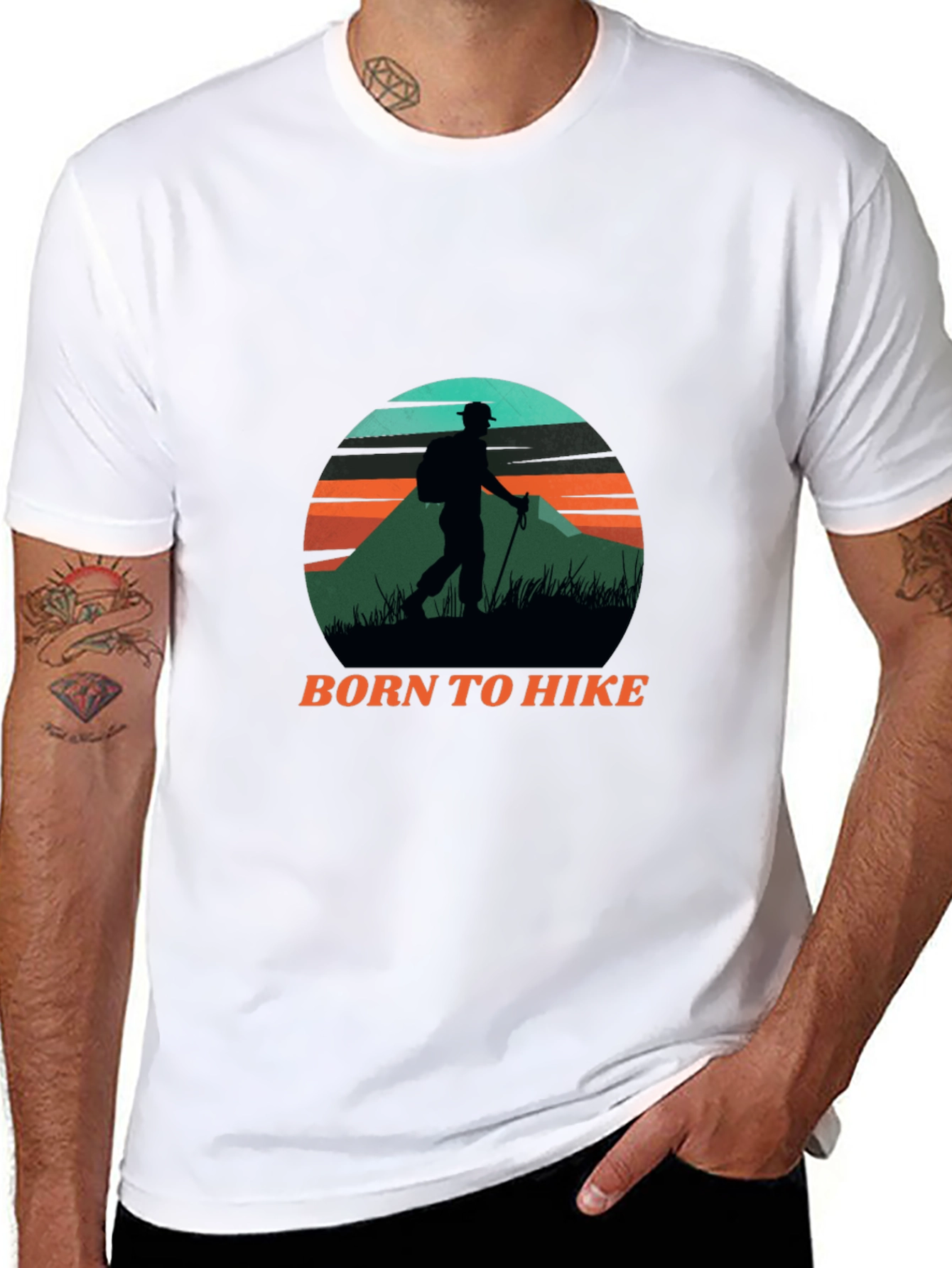 Born to Hike Black Graphic Tee