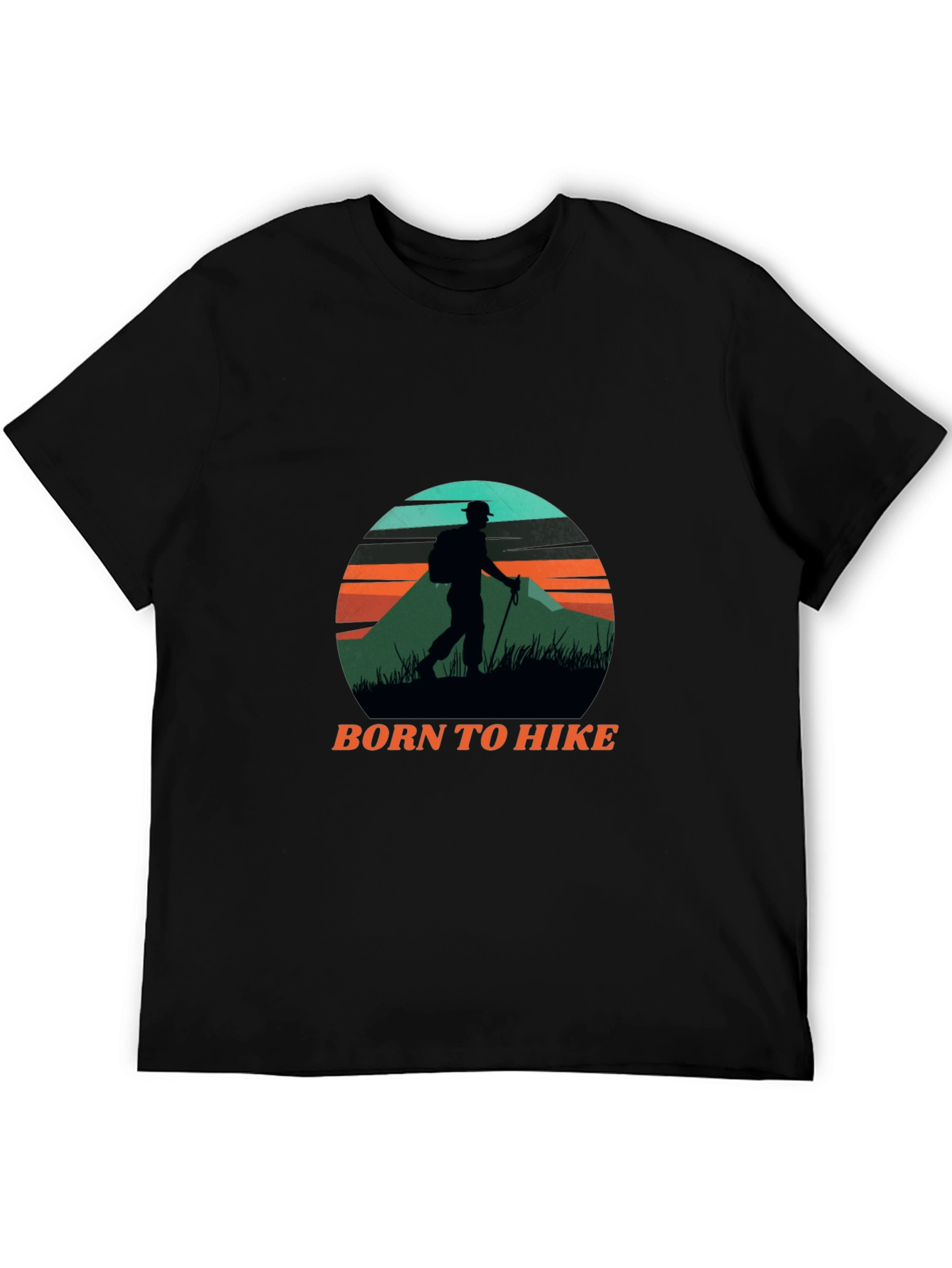 Born to Hike Black Graphic Tee