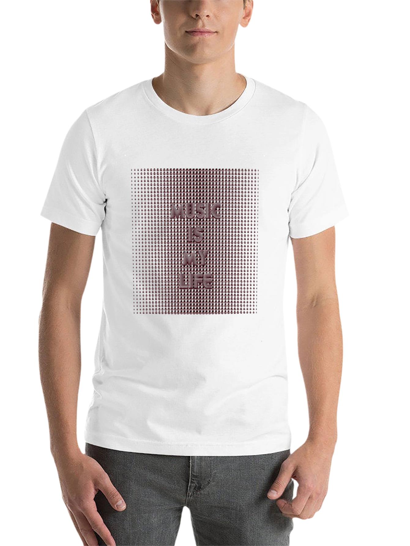 Music Is My Life Black Graphic T-Shirt