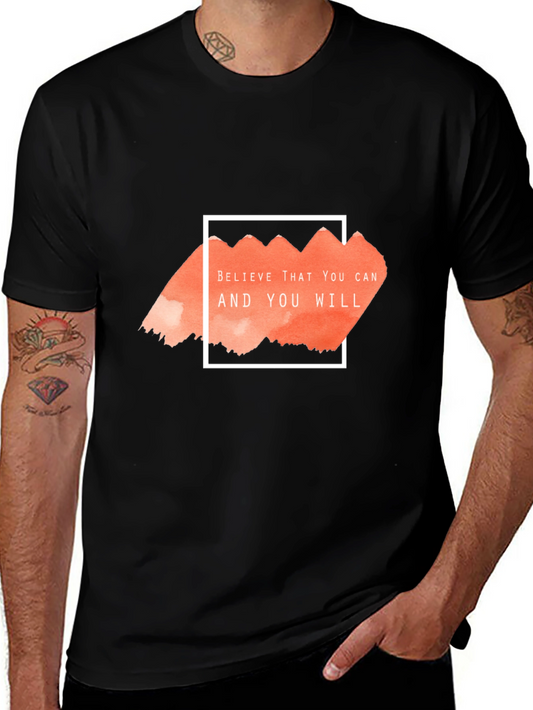 Believe You Can T-Shirt - Motivational Black Tee