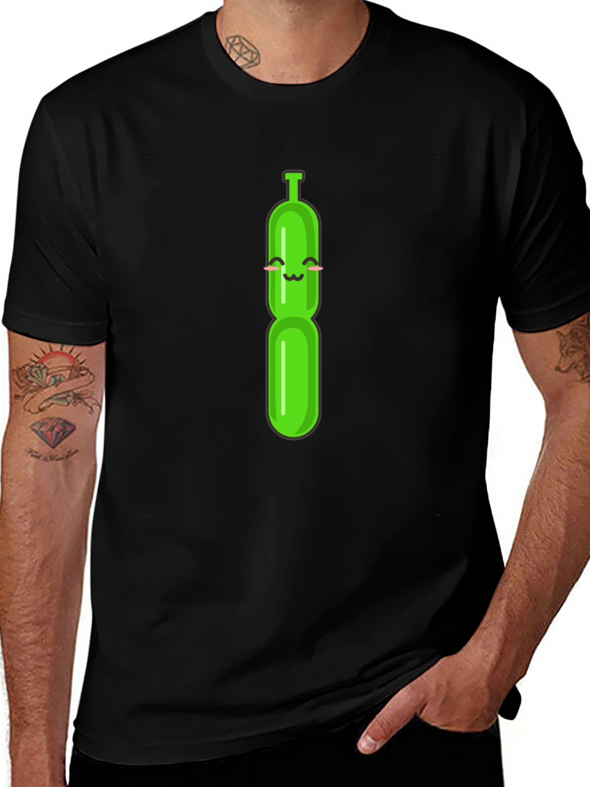 Fun Balloon Animal Graphic Tee - Black