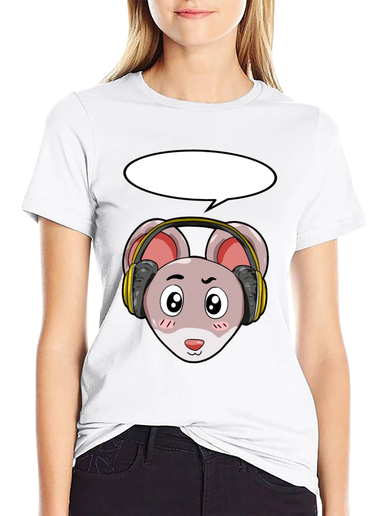 Cool Mouse with Headphones T-Shirt