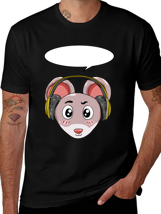 Cool Mouse with Headphones T-Shirt