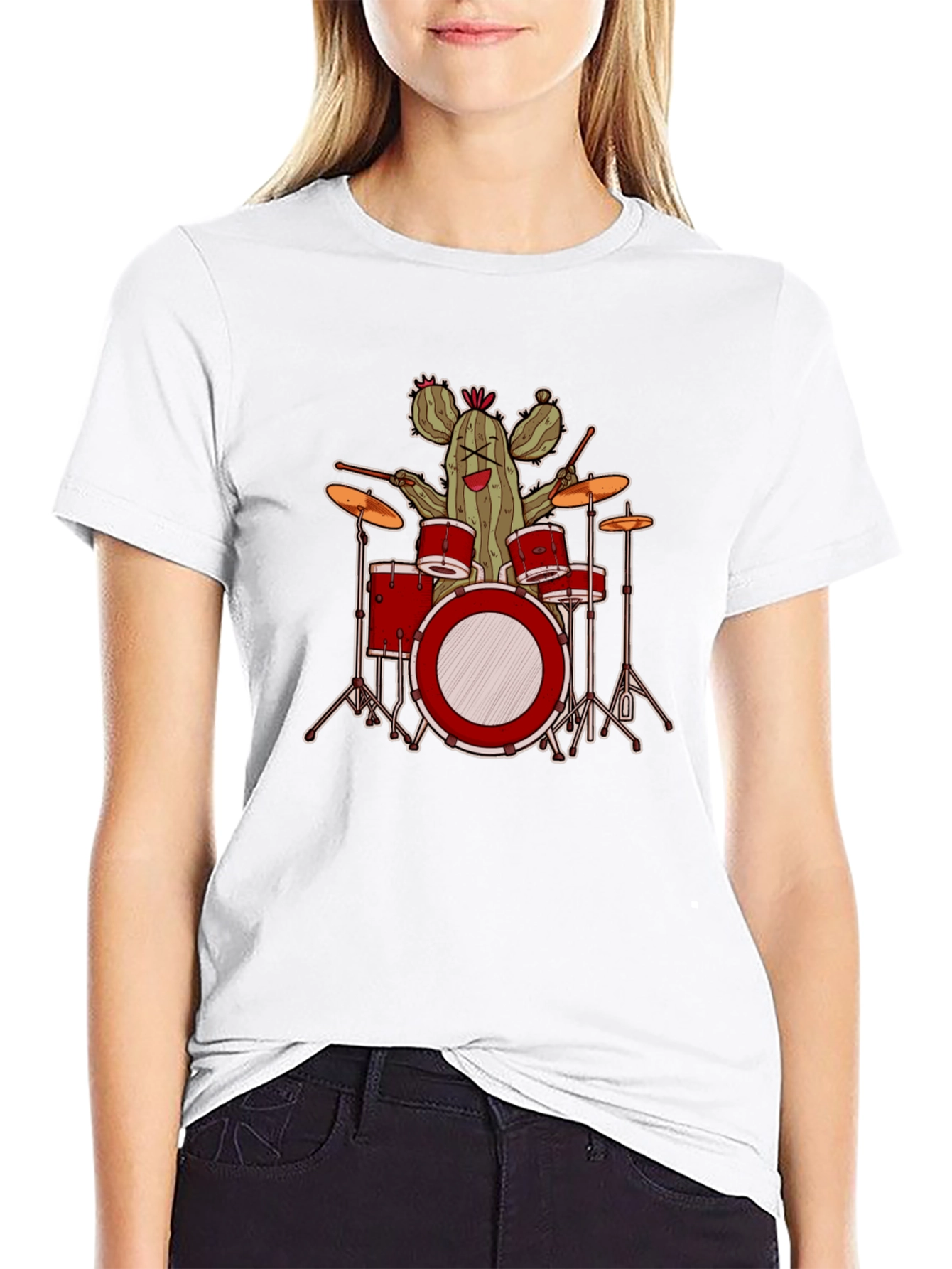 Cactus Drummer Graphic T-Shirt - Band Tee