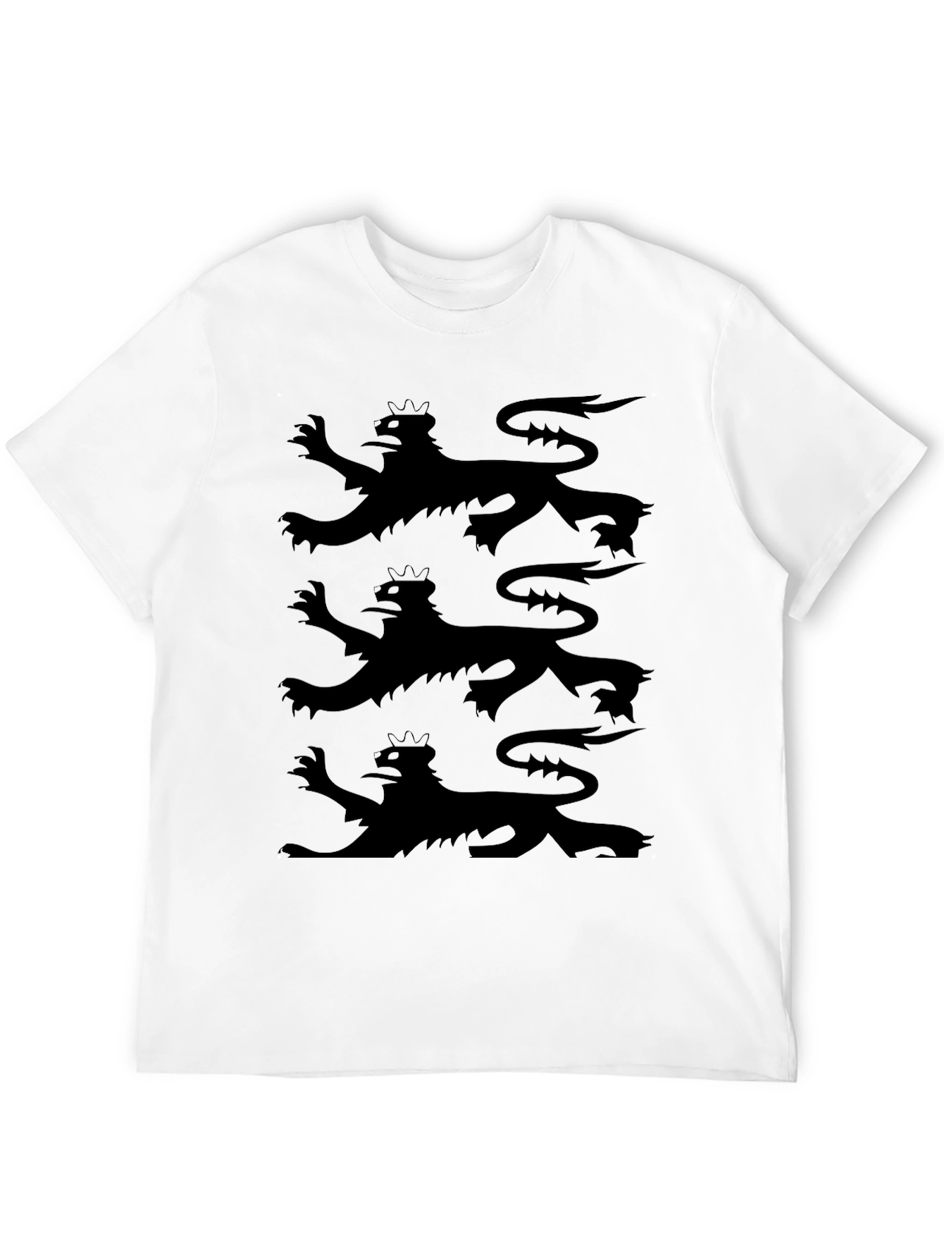 Triple Lion Rampant Graphic Tee - Black