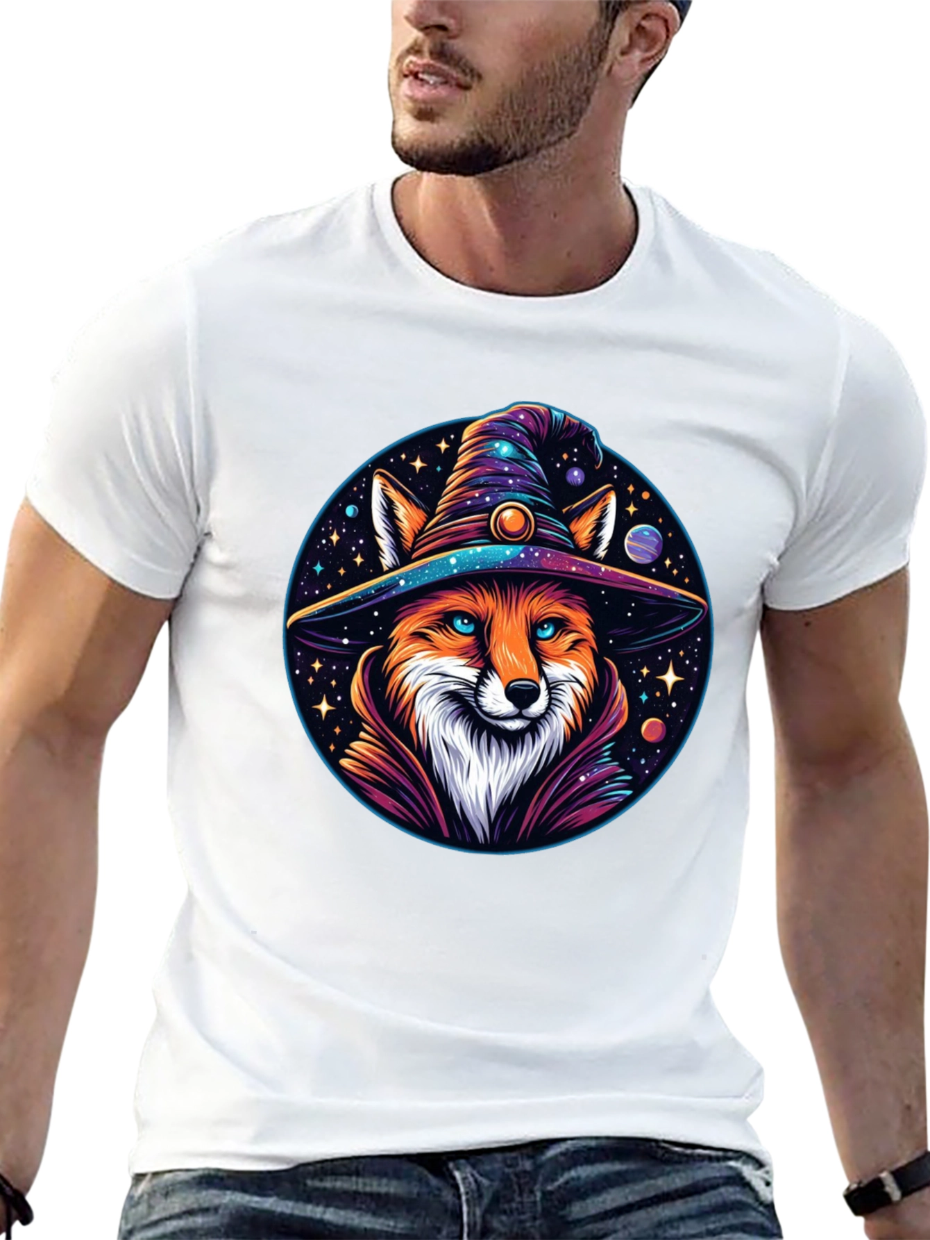 Wizard Fox Graphic T-Shirt