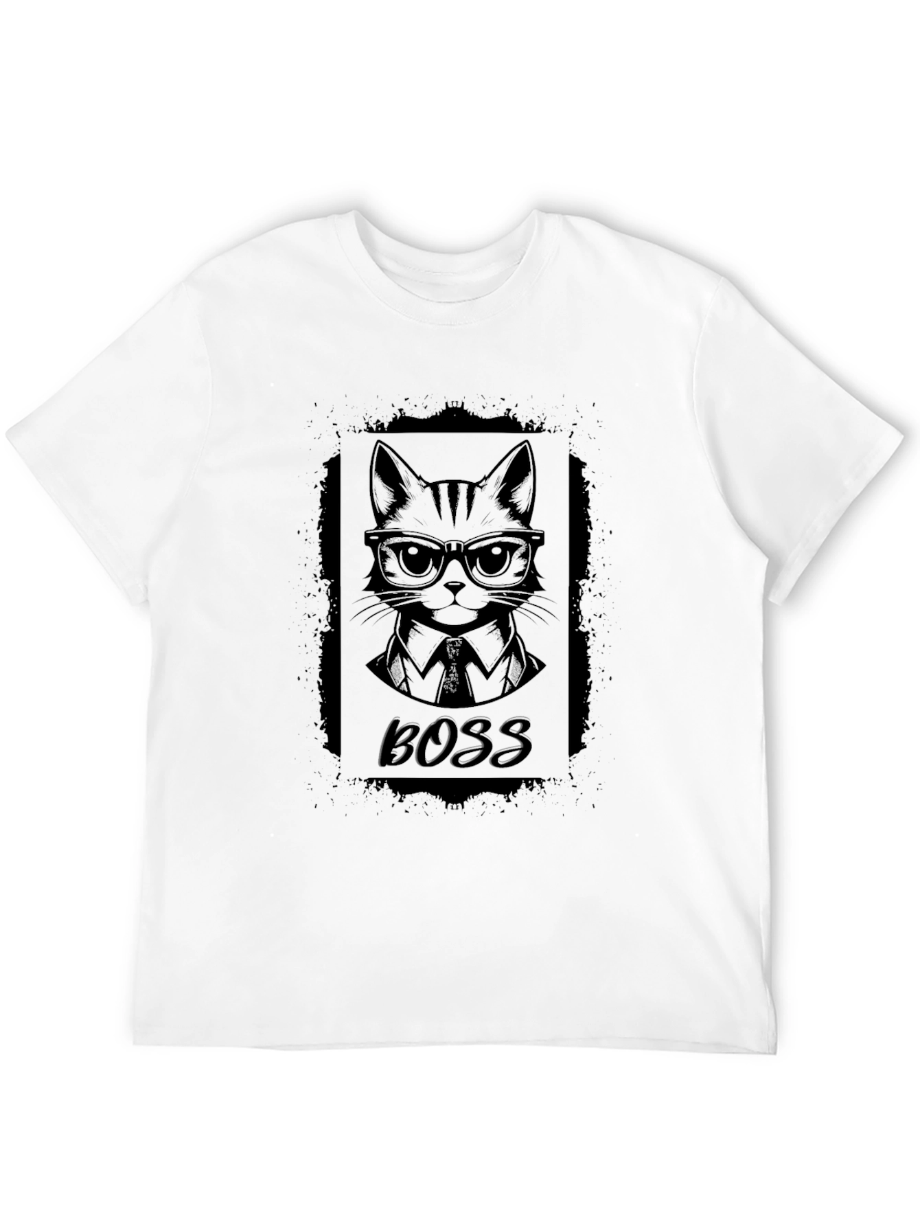 Boss Cat T-Shirt - Mens Black Graphic Tee