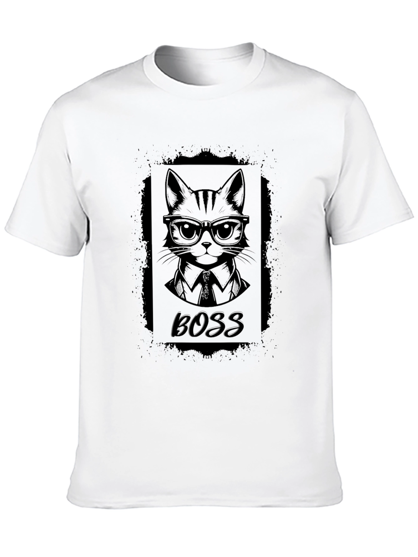 Boss Cat T-Shirt - Mens Black Graphic Tee