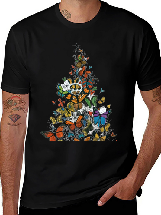 Butterfly Cascade Graphic Tee - Black