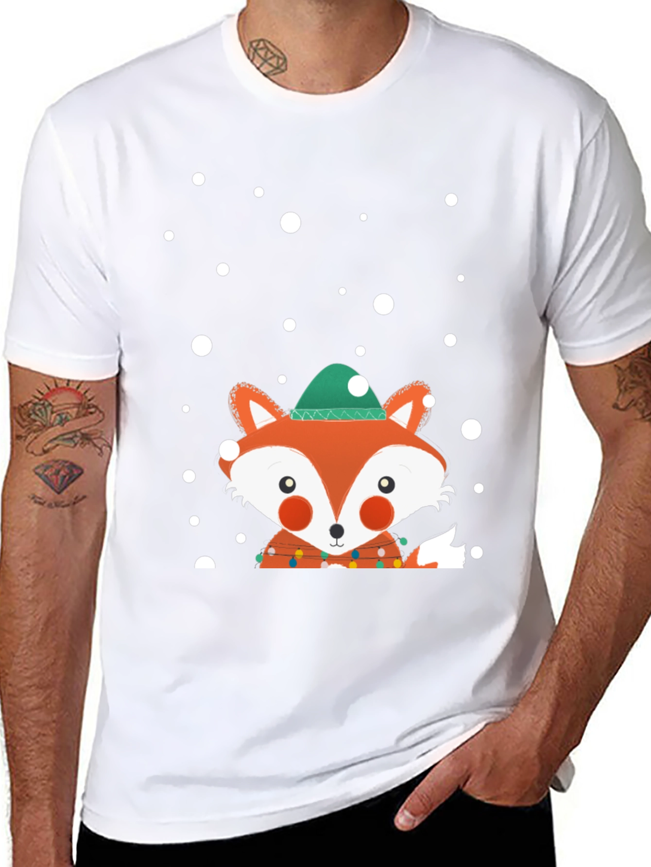Festive Fox Tee - Holiday Fun!