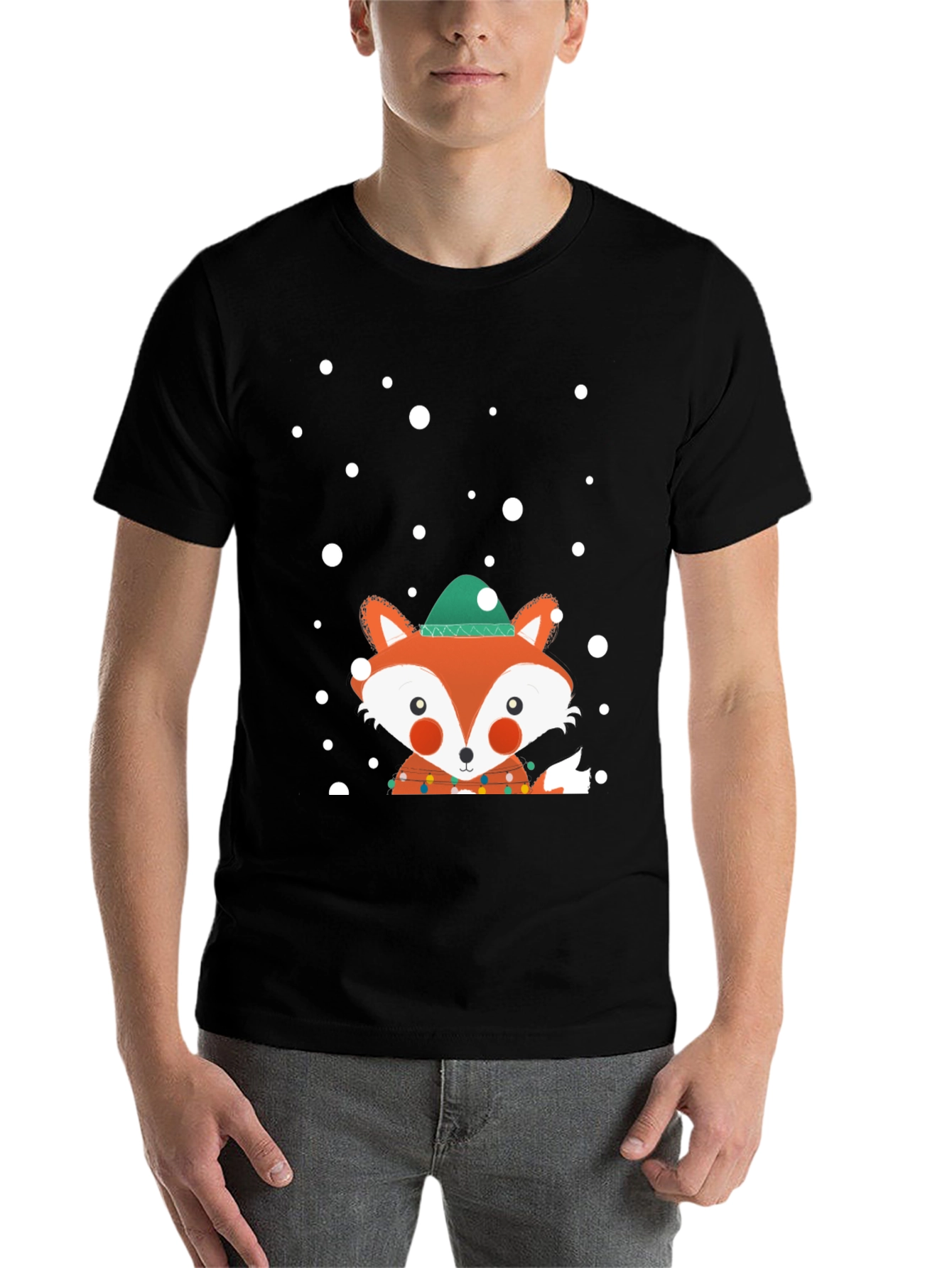 Festive Fox Tee - Holiday Fun!