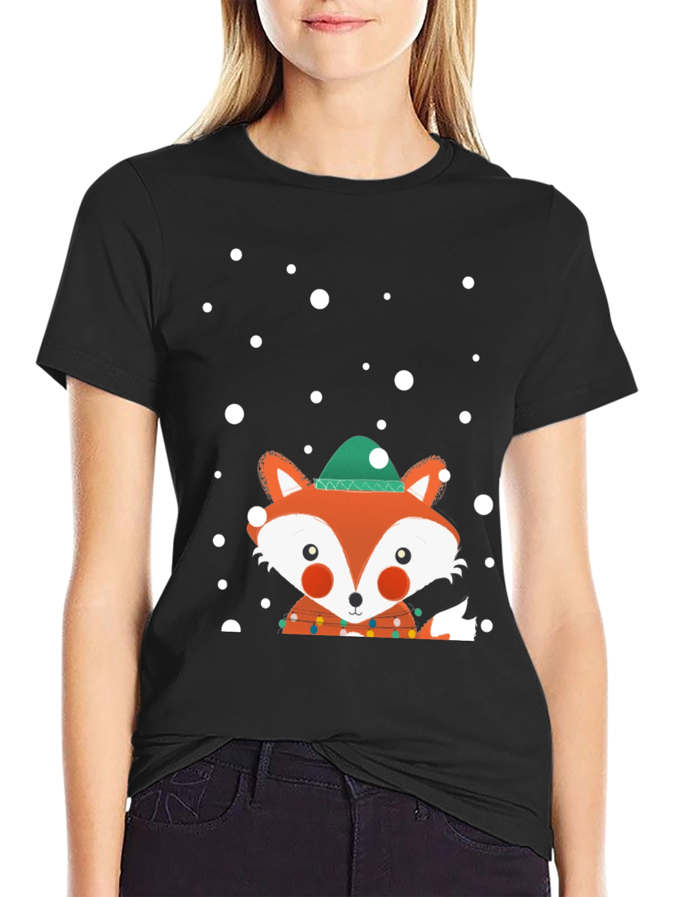 Festive Fox Tee - Holiday Fun!