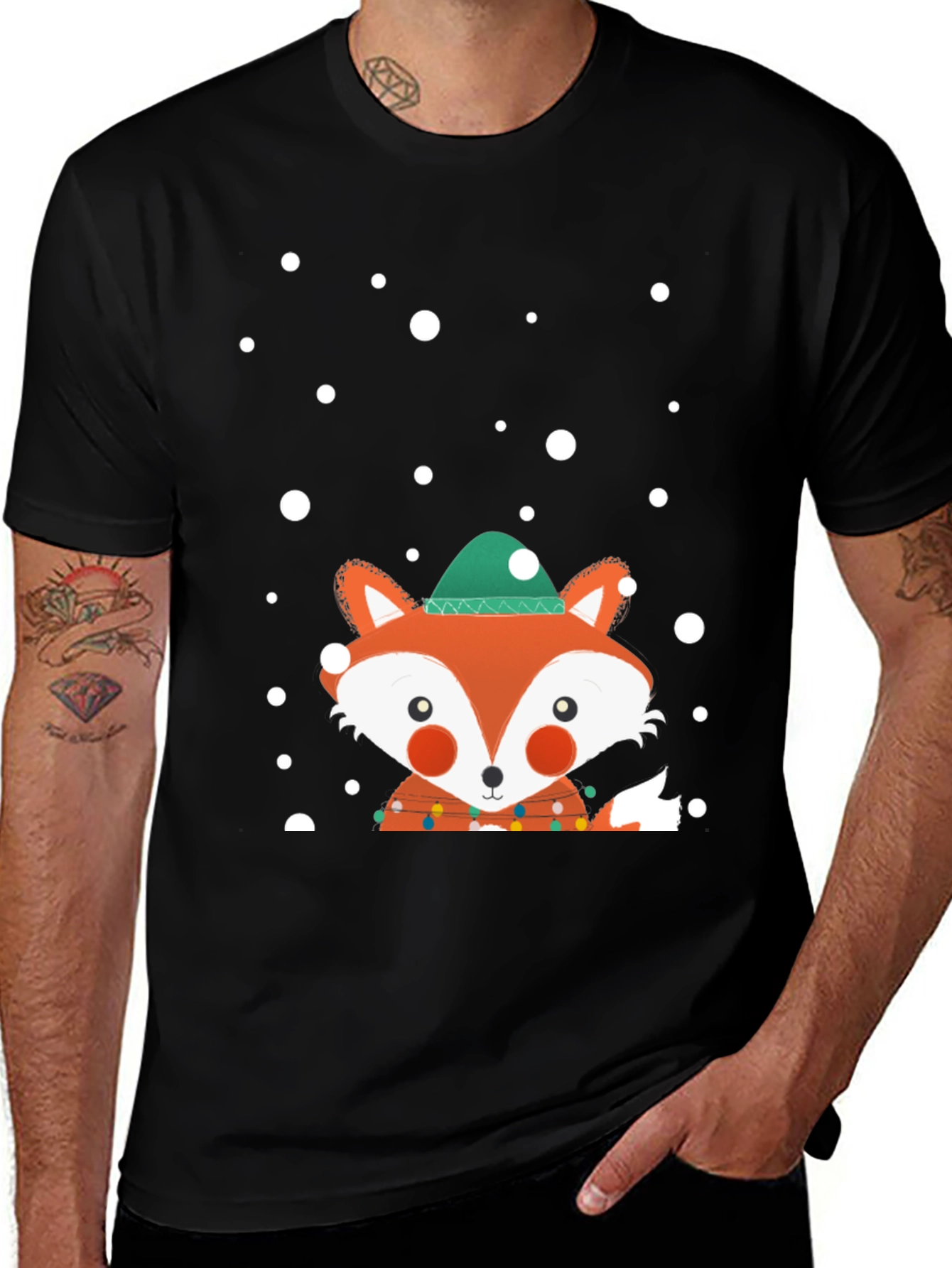 Festive Fox Tee - Holiday Fun!