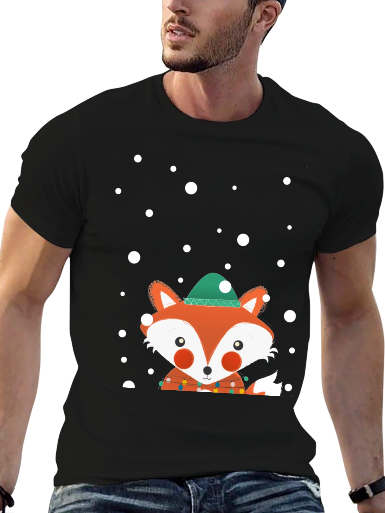 Festive Fox Tee - Holiday Fun!