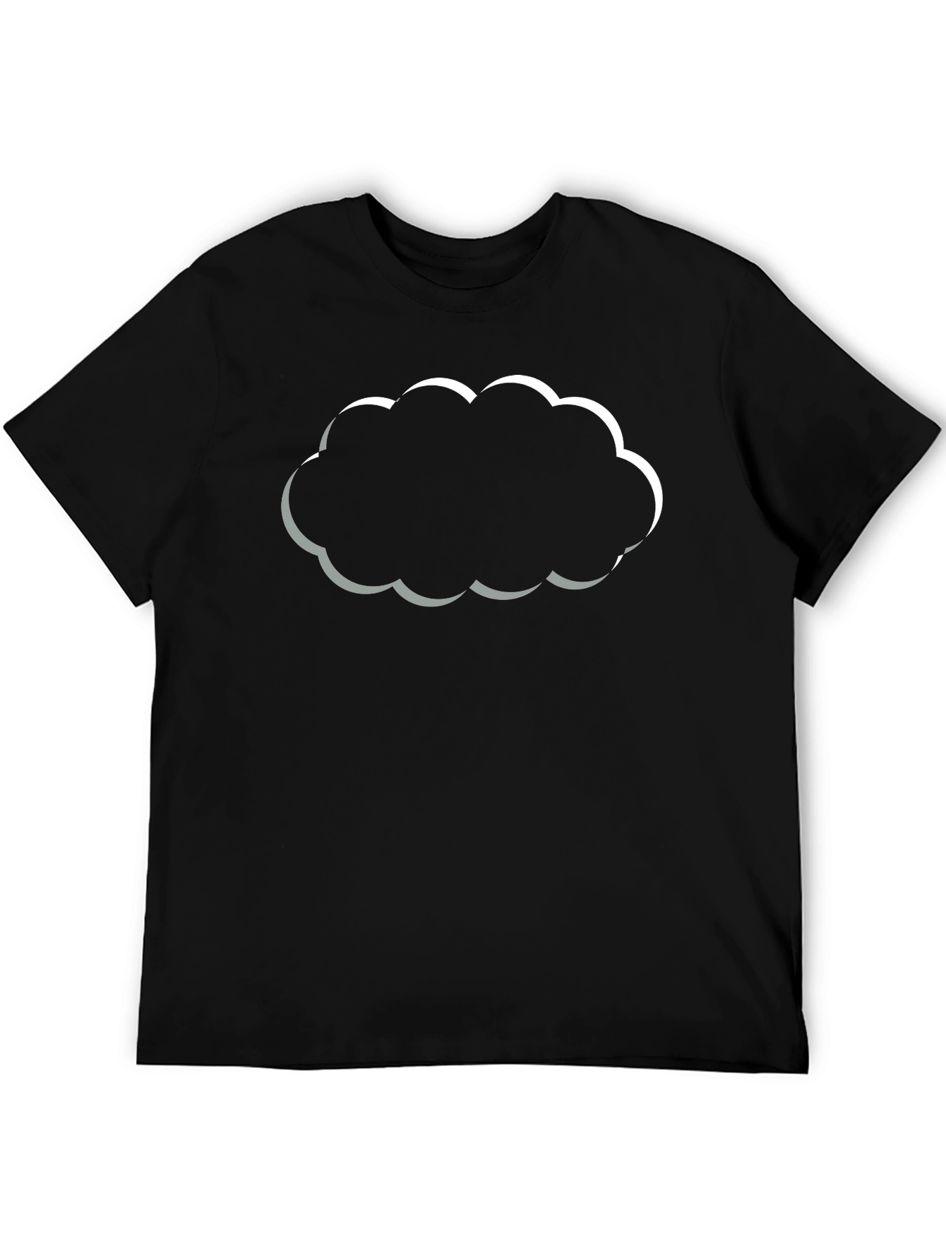 Cloud Graphic Black T-Shirt - Trendy & Stylish