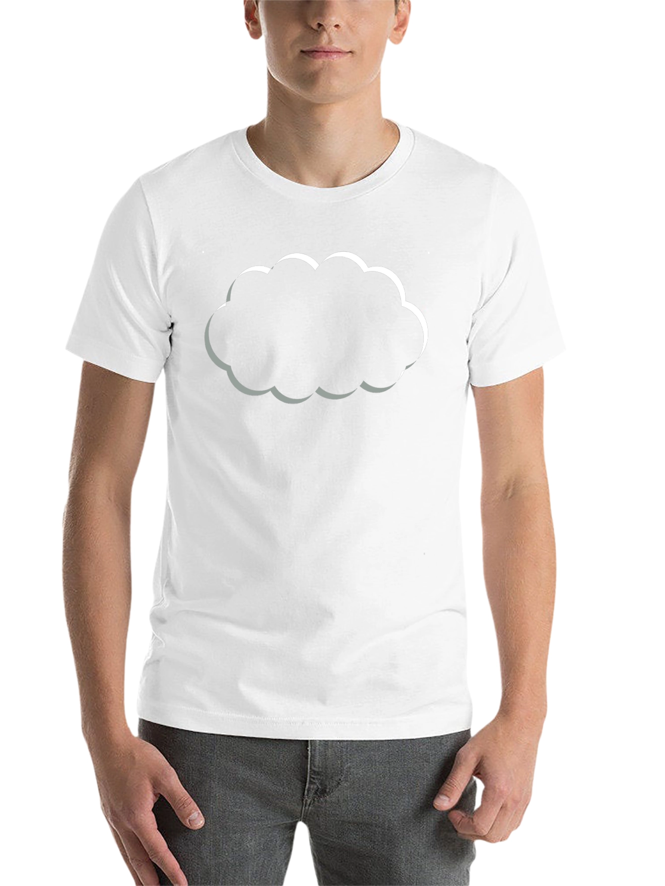 Cloud Graphic Black T-Shirt - Trendy & Stylish