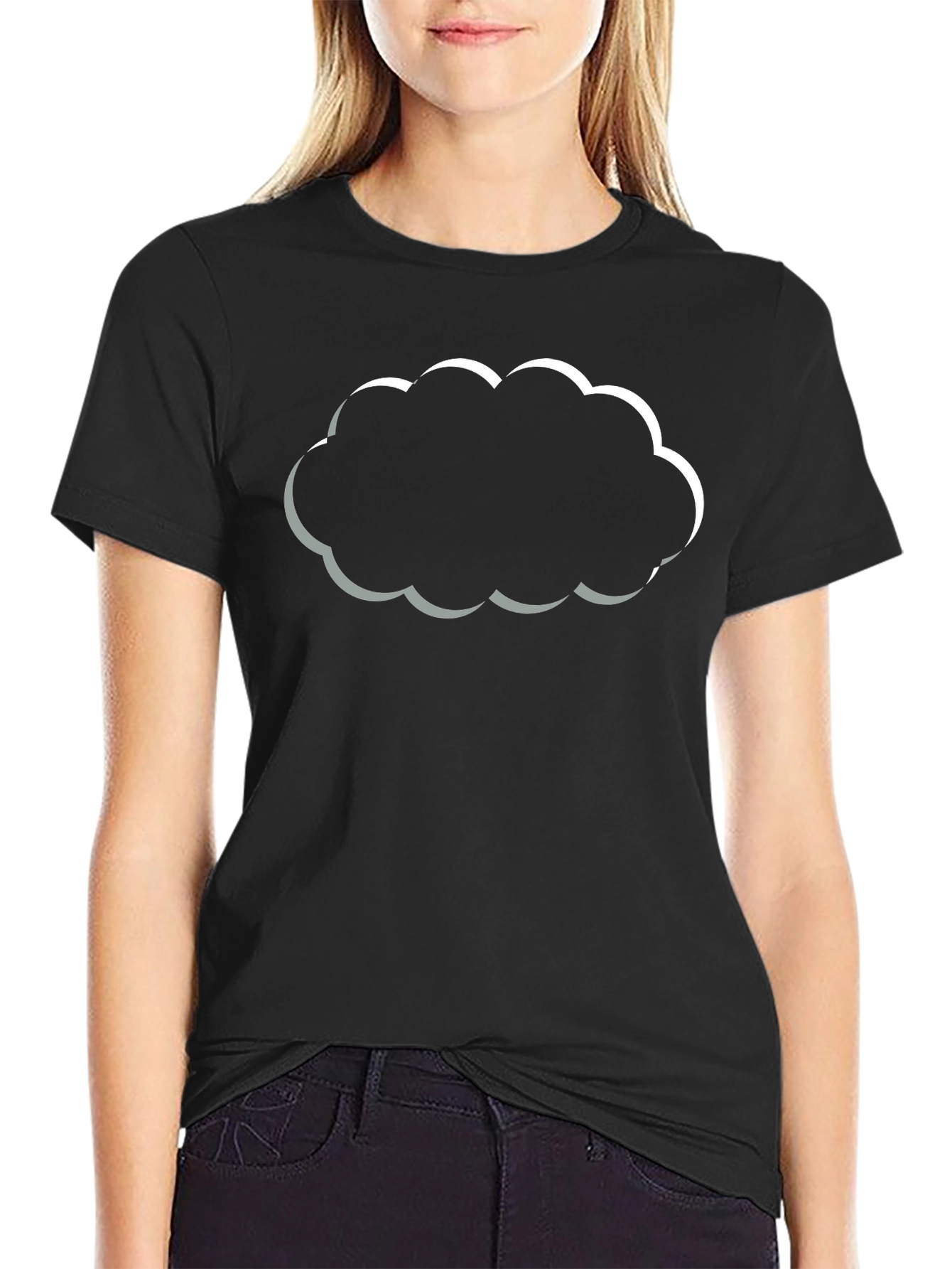 Cloud Graphic Black T-Shirt - Trendy & Stylish