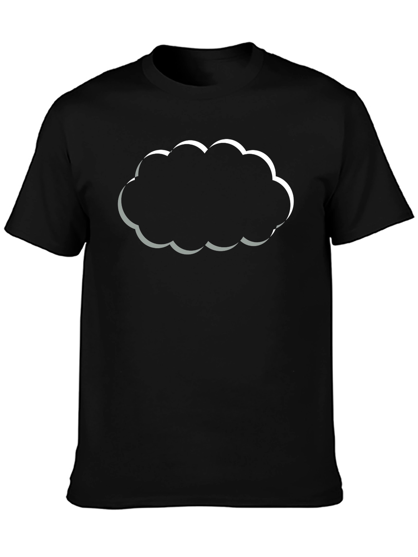 Cloud Graphic Black T-Shirt - Trendy & Stylish
