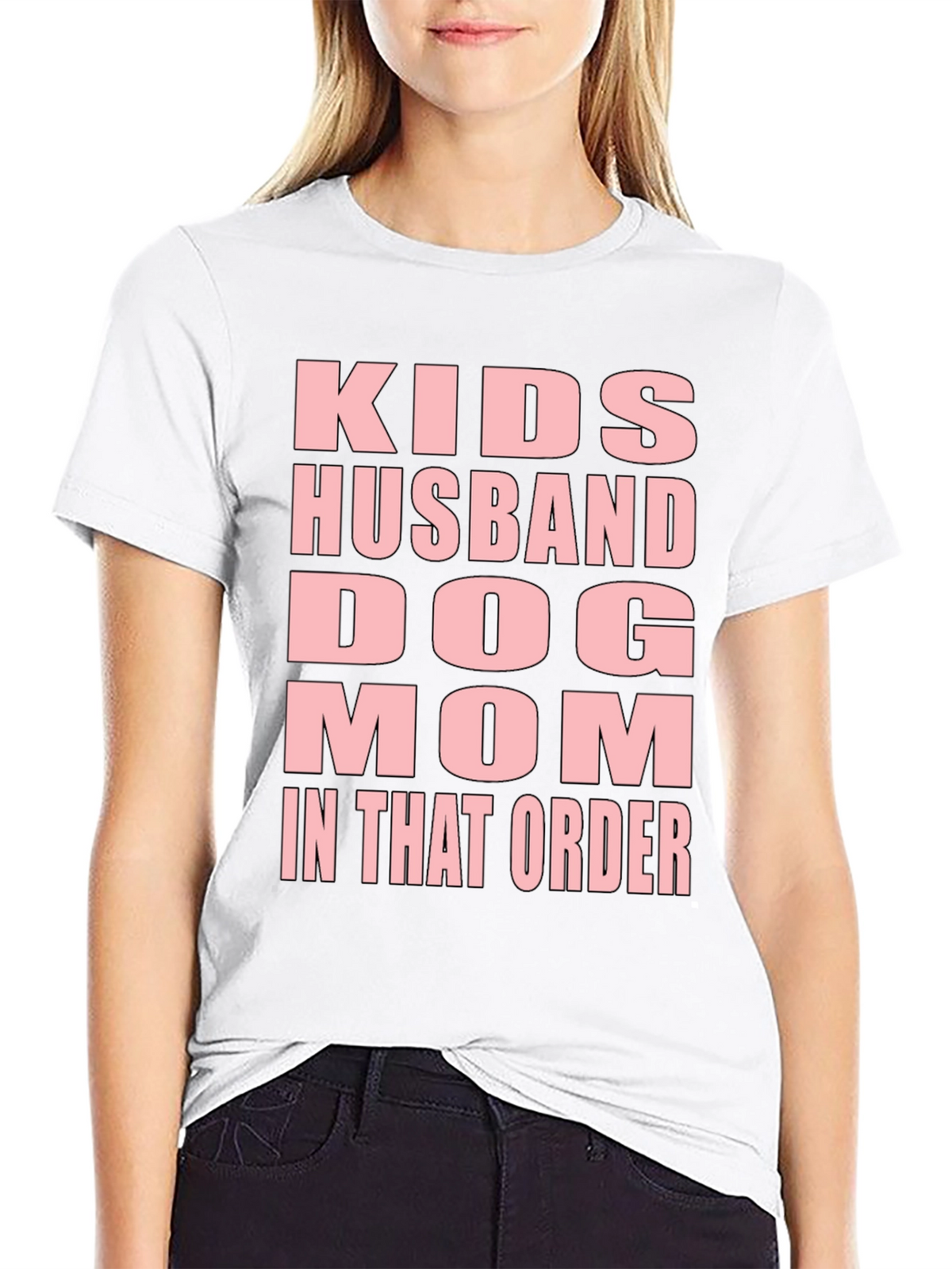Kids Husband Dog Mom T-Shirt