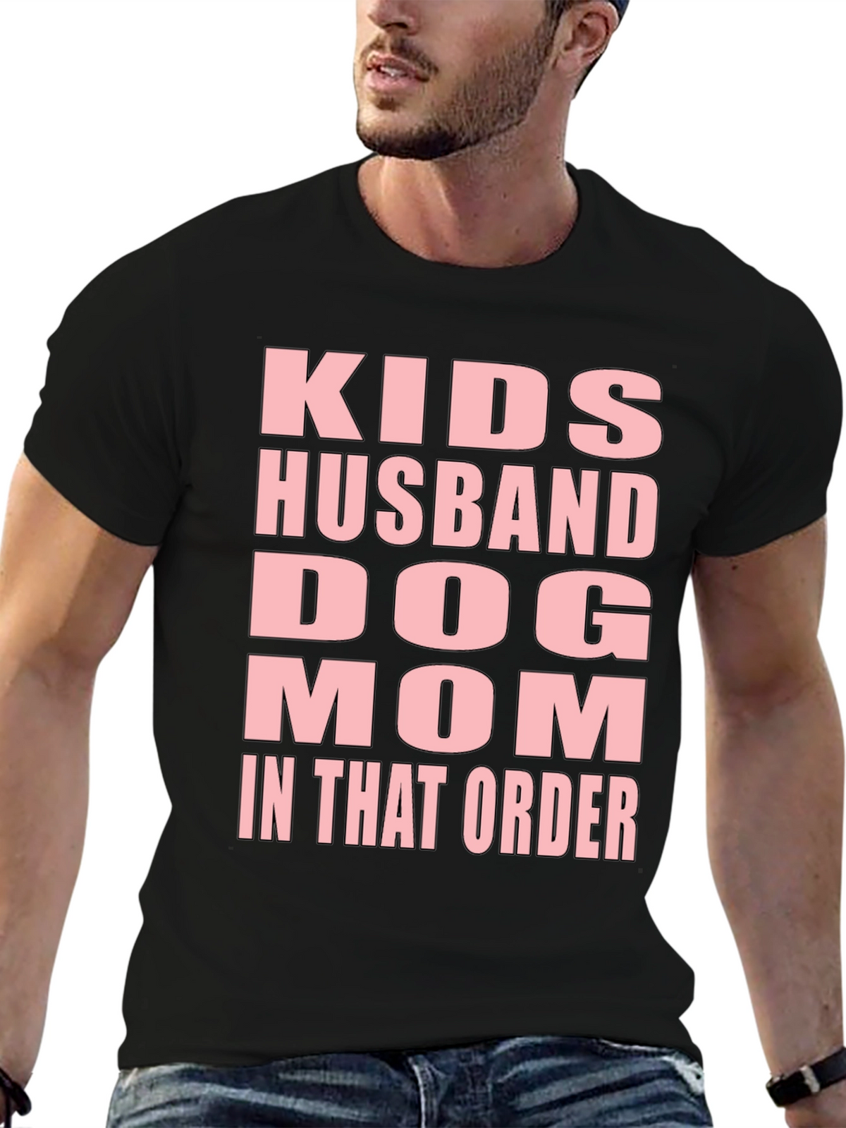 Kids Husband Dog Mom T-Shirt