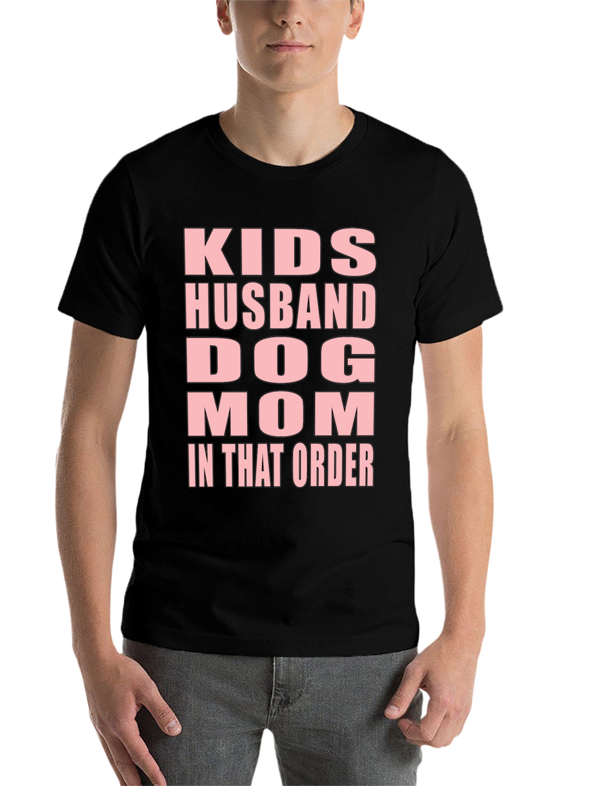 Kids Husband Dog Mom T-Shirt