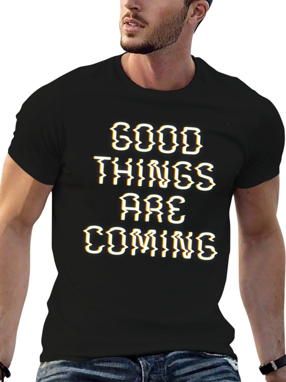 Good Things are Coming Graphic Tee - Black