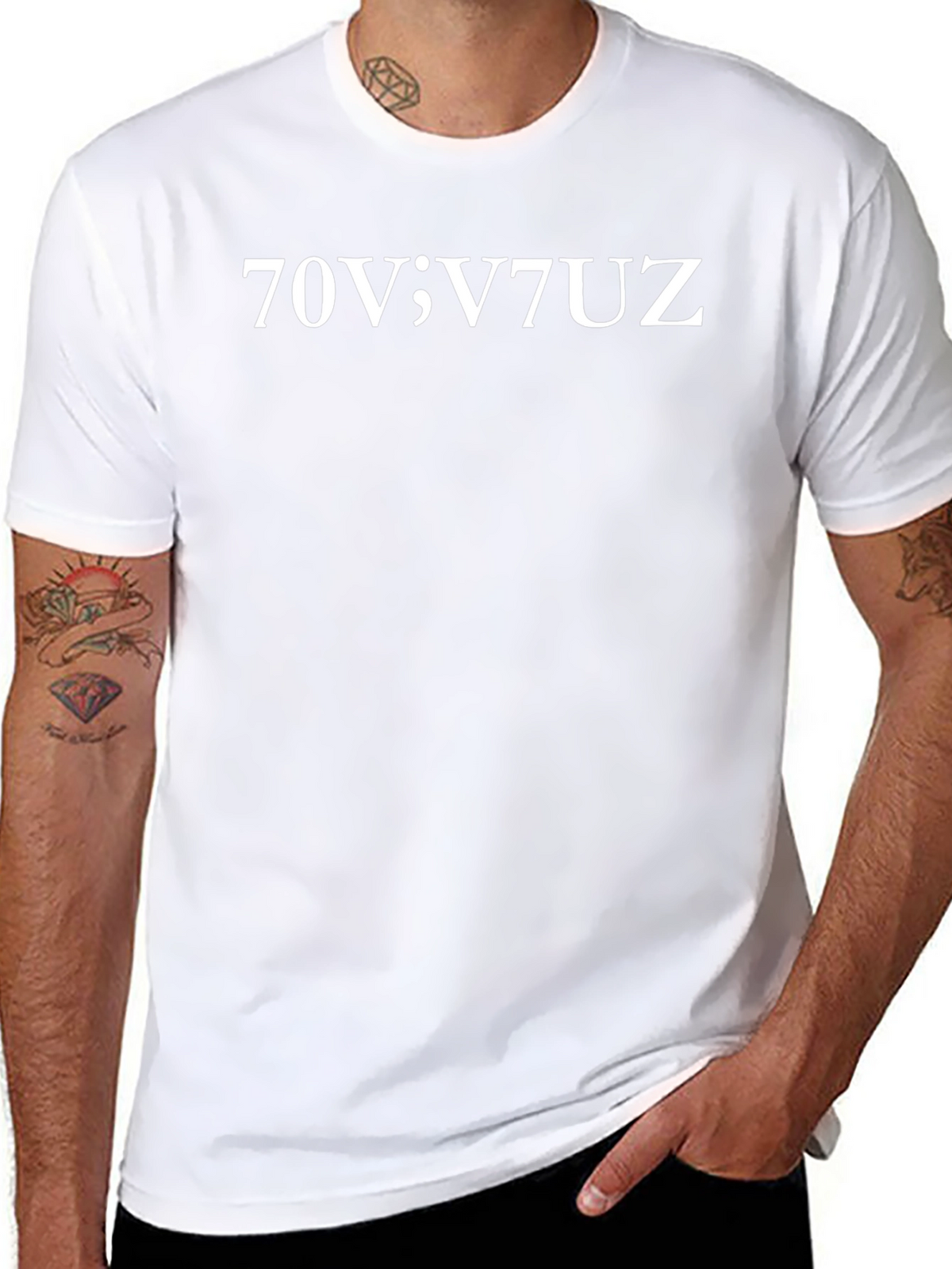 70V;V7UZ Graphic Tee - Mens Black T-Shirt