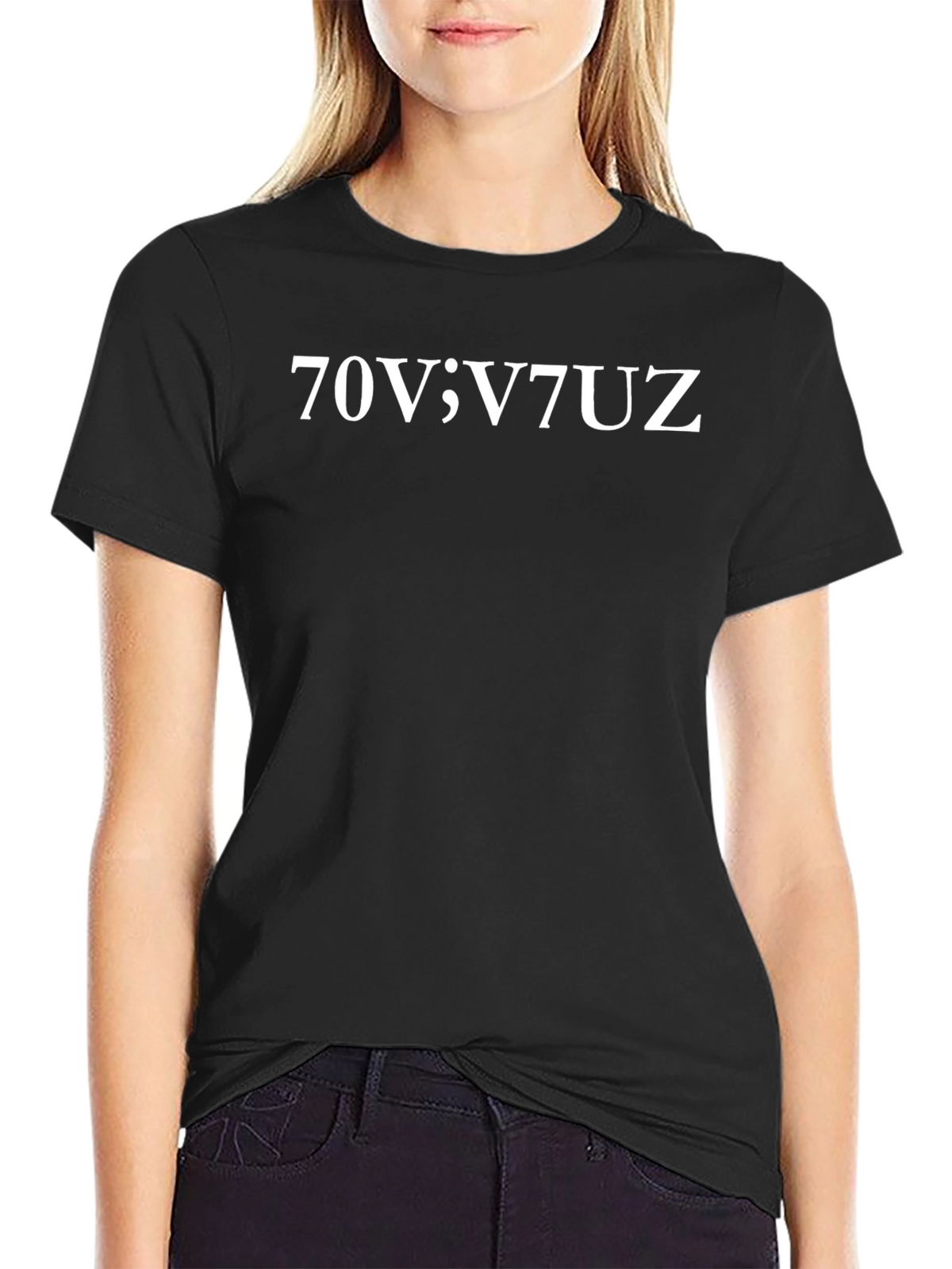 70V;V7UZ Graphic Tee - Mens Black T-Shirt