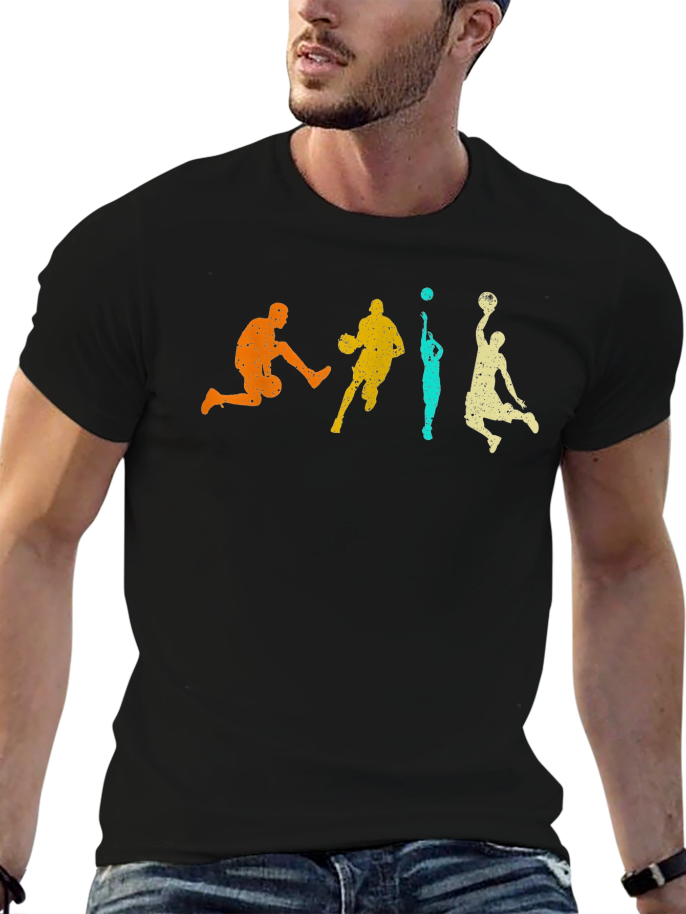 Retro Basketball Graphic T-Shirt