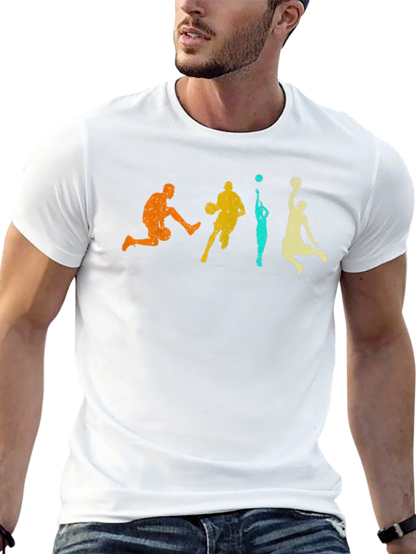 Retro Basketball Graphic T-Shirt