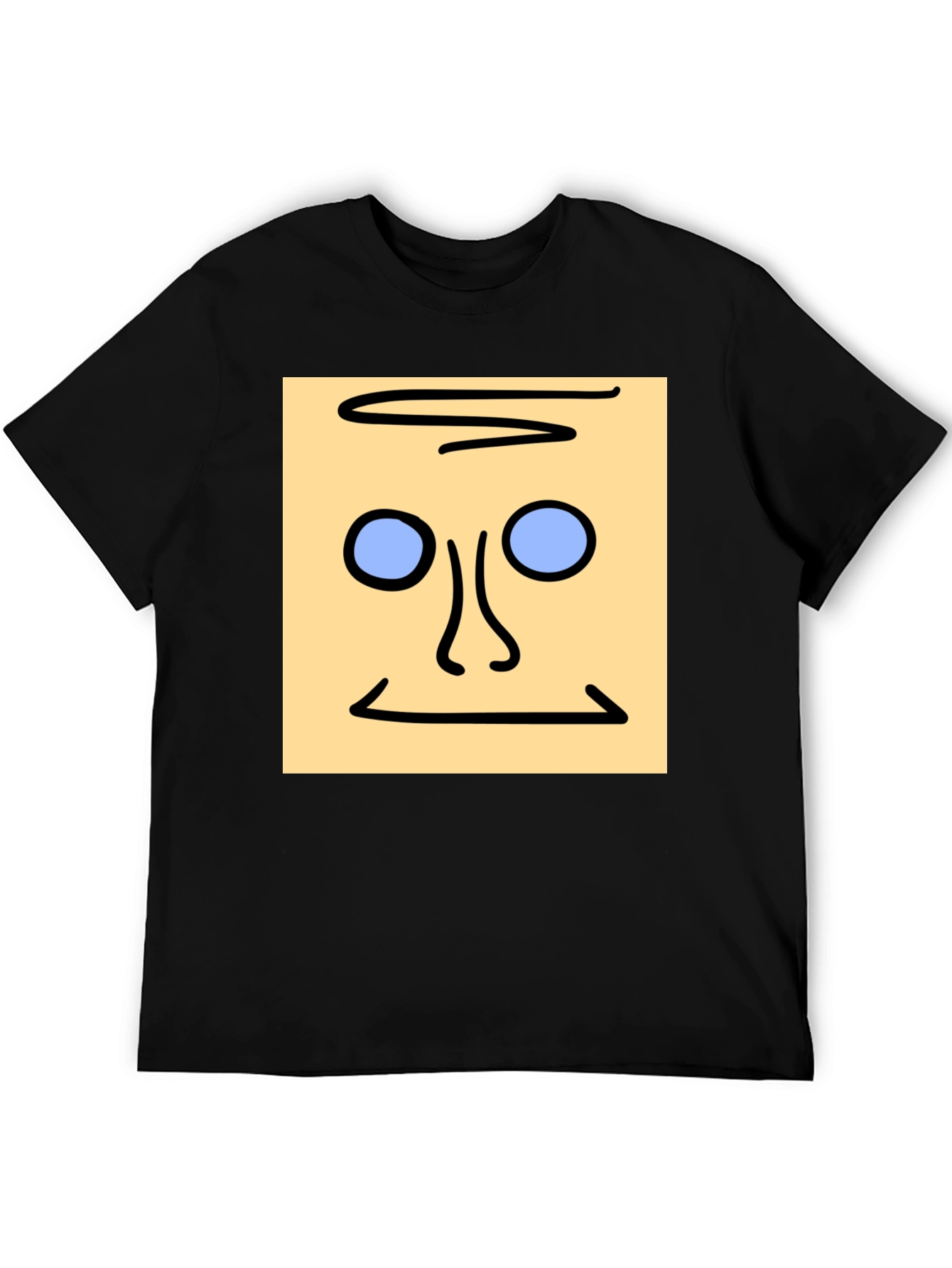 Abstract Face Graphic Tee - Unique Style