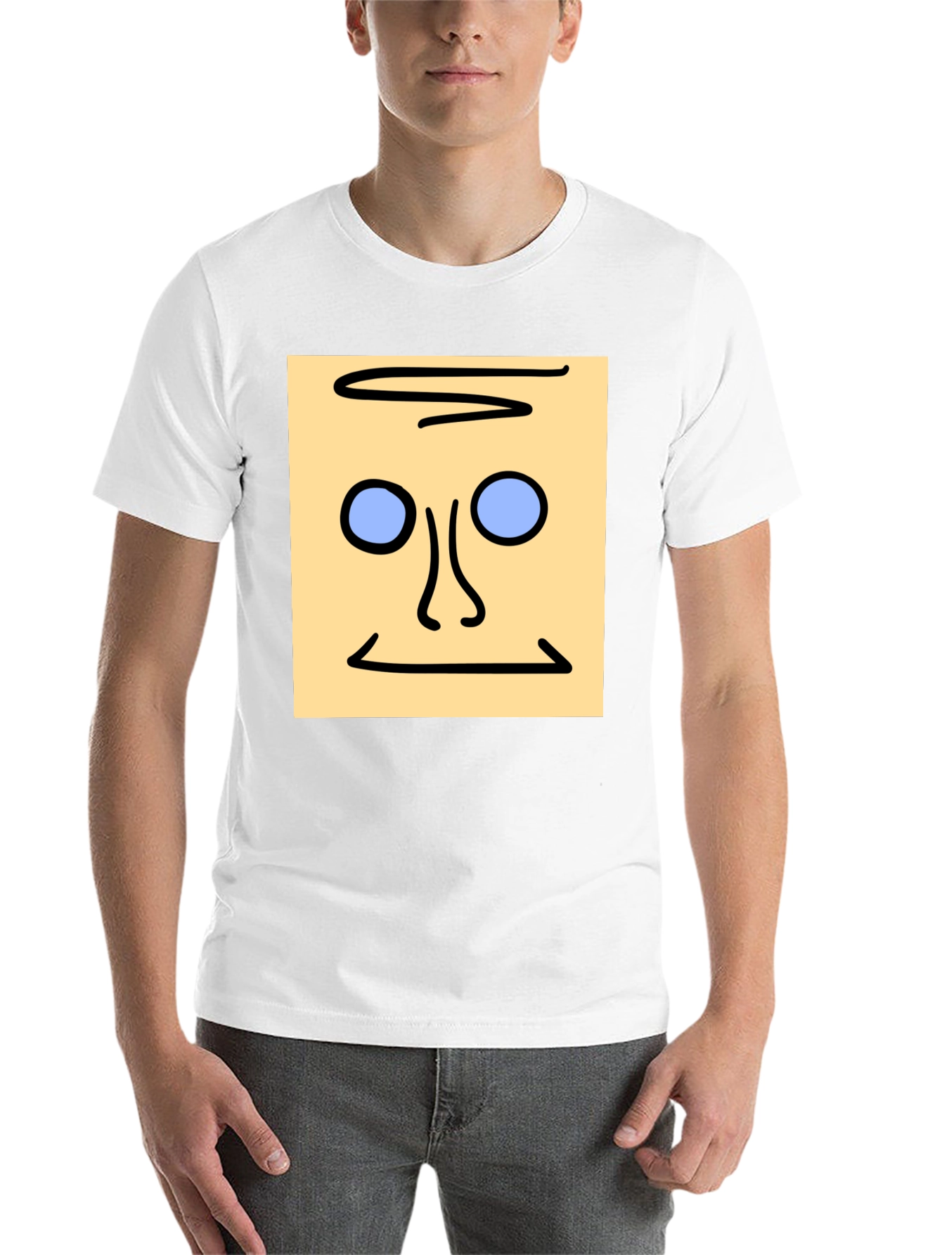 Abstract Face Graphic Tee - Unique Style