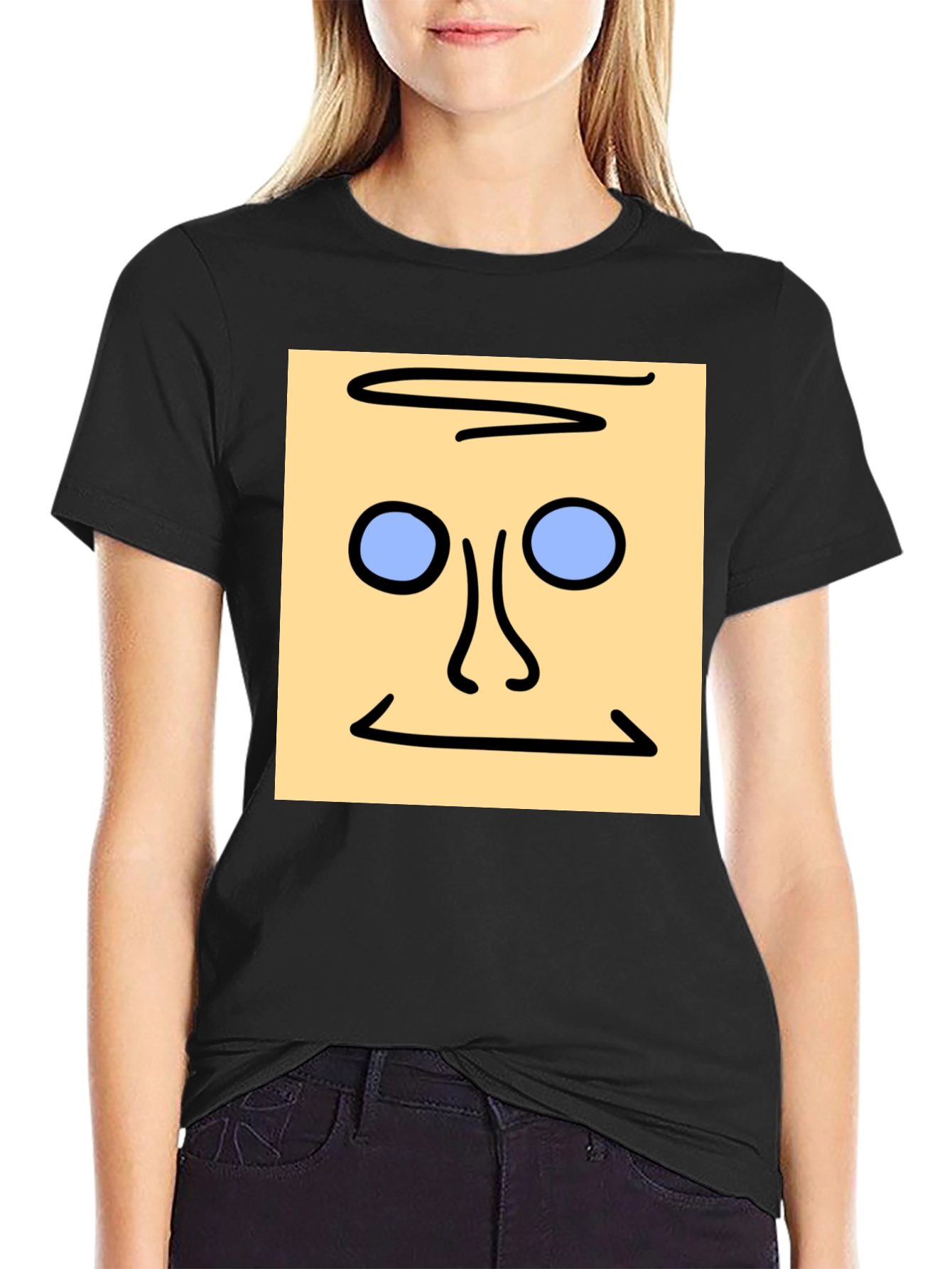 Abstract Face Graphic Tee - Unique Style