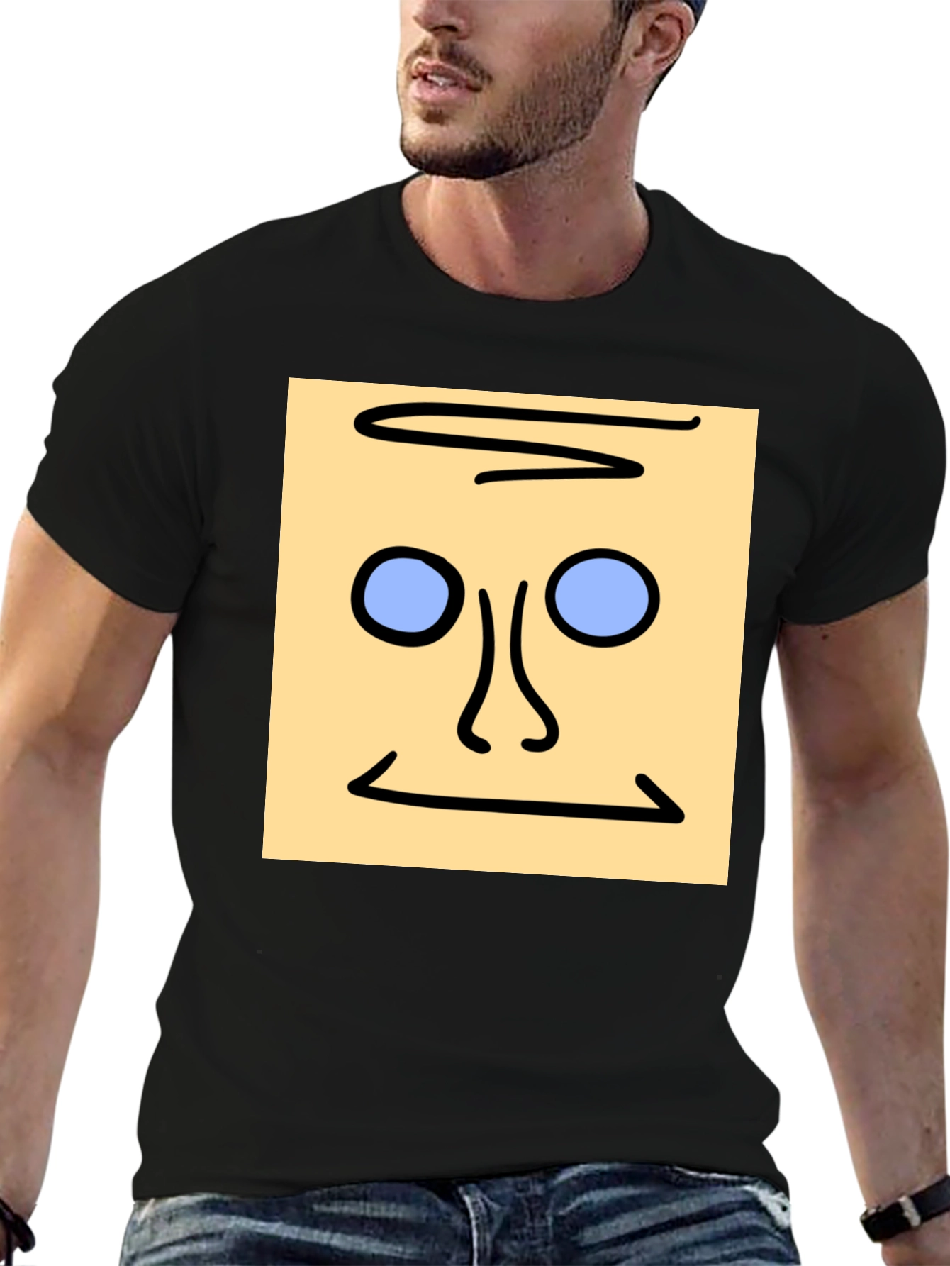 Abstract Face Graphic Tee - Unique Style
