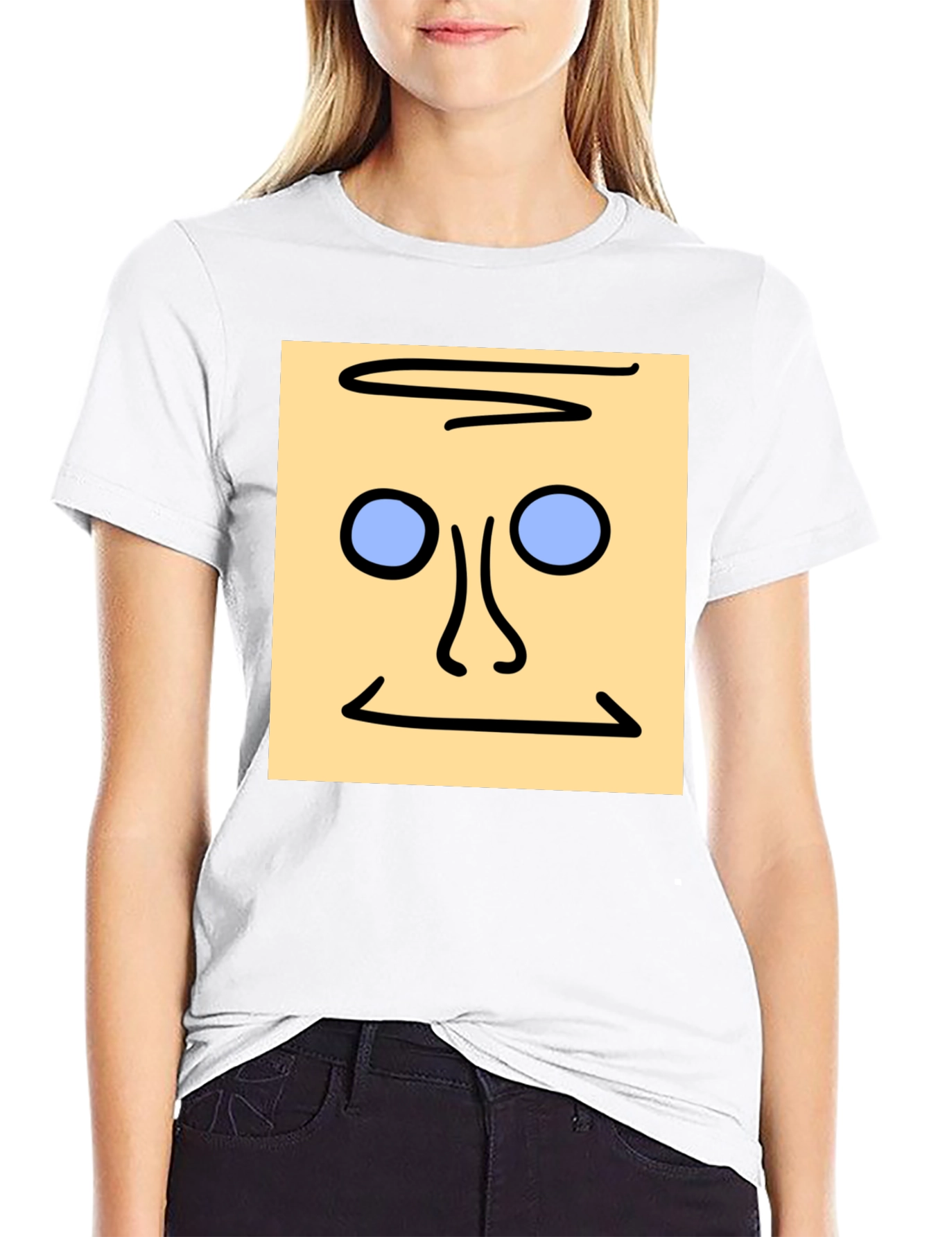Abstract Face Graphic Tee - Unique Style
