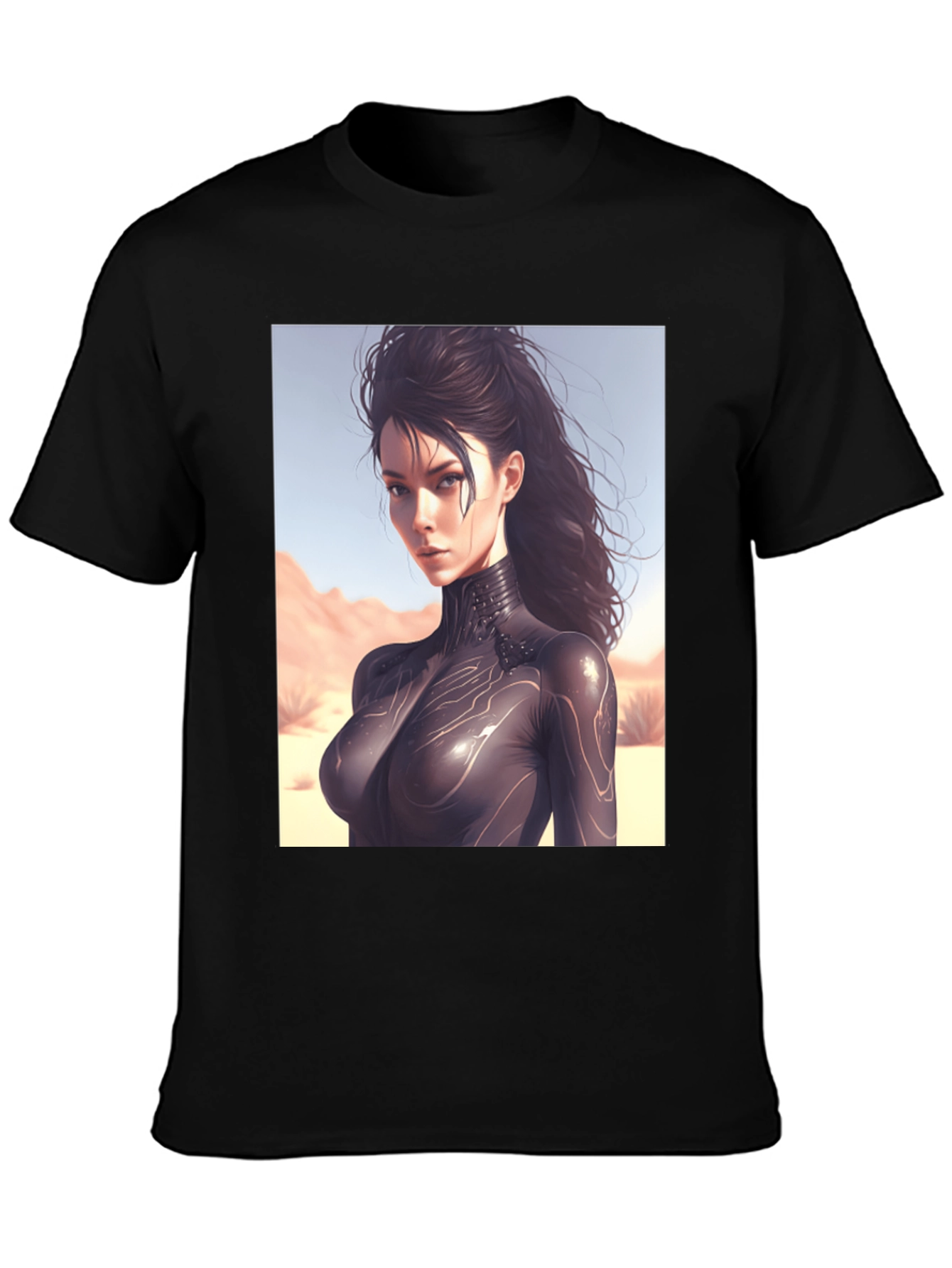 Sci-Fi Woman Black T-Shirt