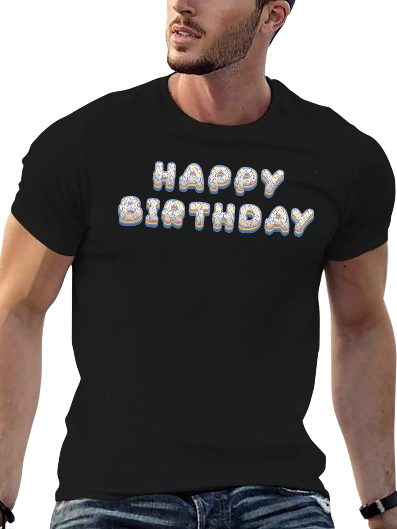Happy Birthday Donut Letter T-Shirt