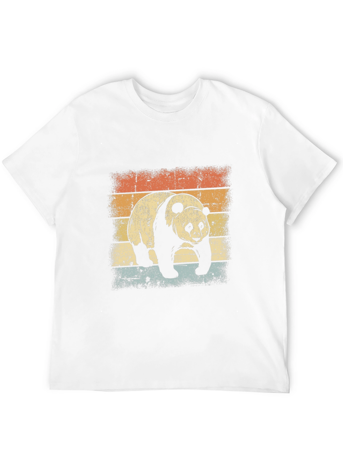 Retro Panda Graphic T-Shirt - Black