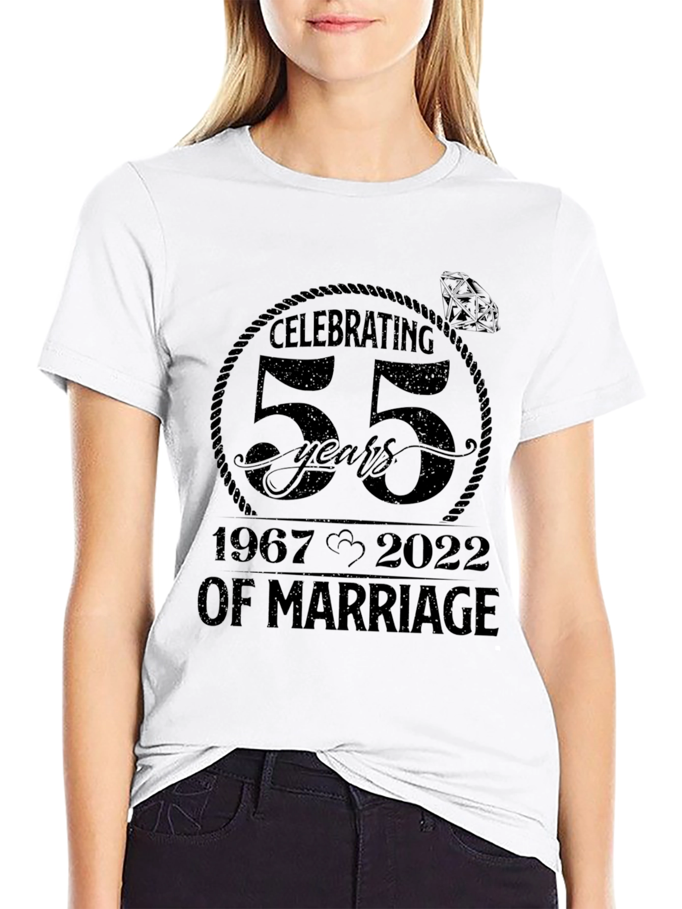 55th Anniversary T-Shirt - Celebrating 55 Years of Marriage