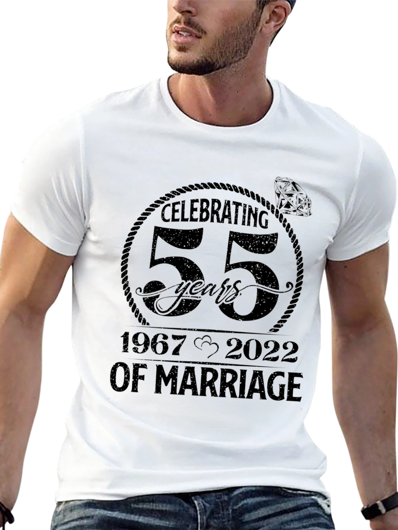 55th Anniversary T-Shirt - Celebrating 55 Years of Marriage