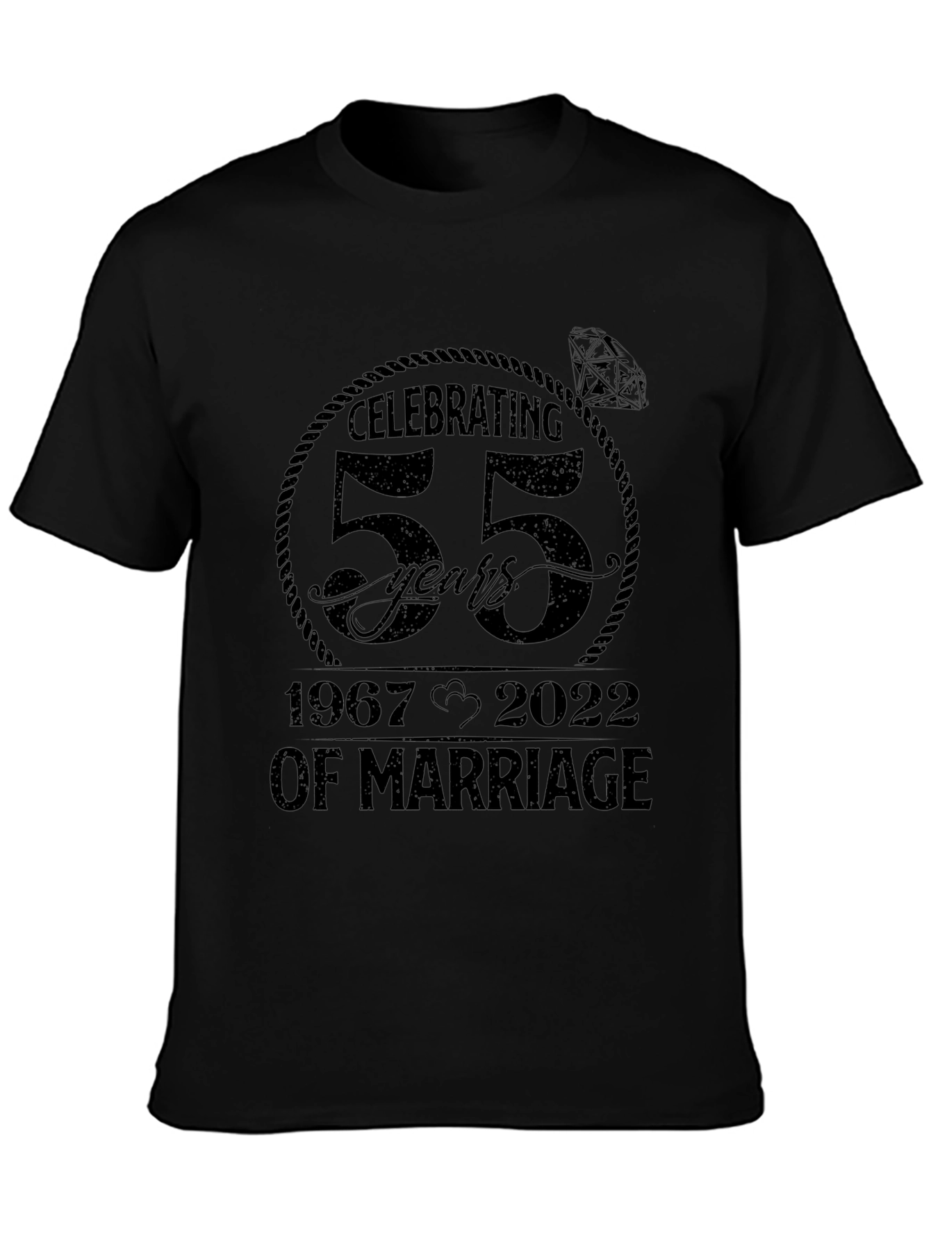 55th Anniversary T-Shirt - Celebrating 55 Years of Marriage