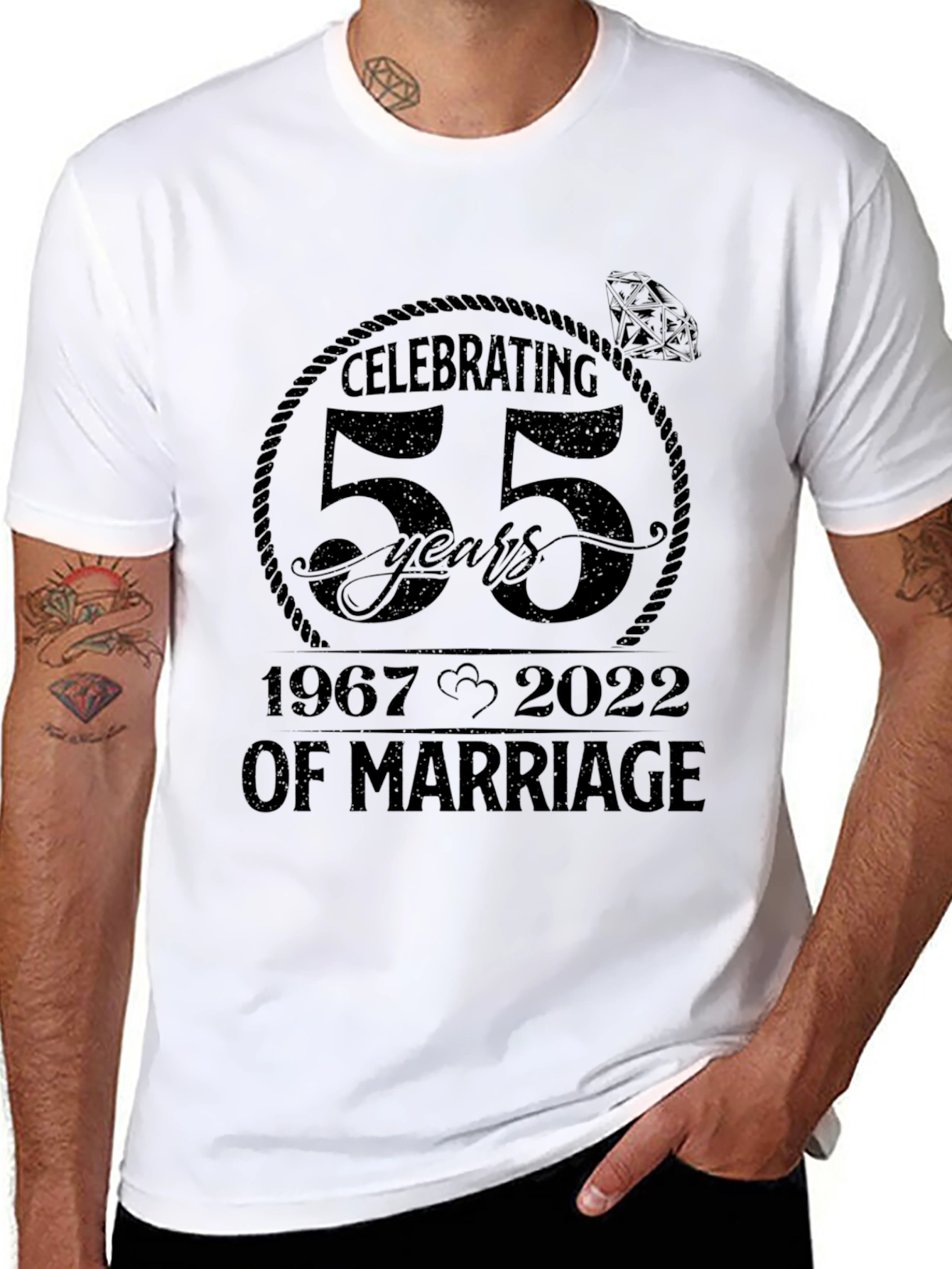 55th Anniversary T-Shirt - Celebrating 55 Years of Marriage