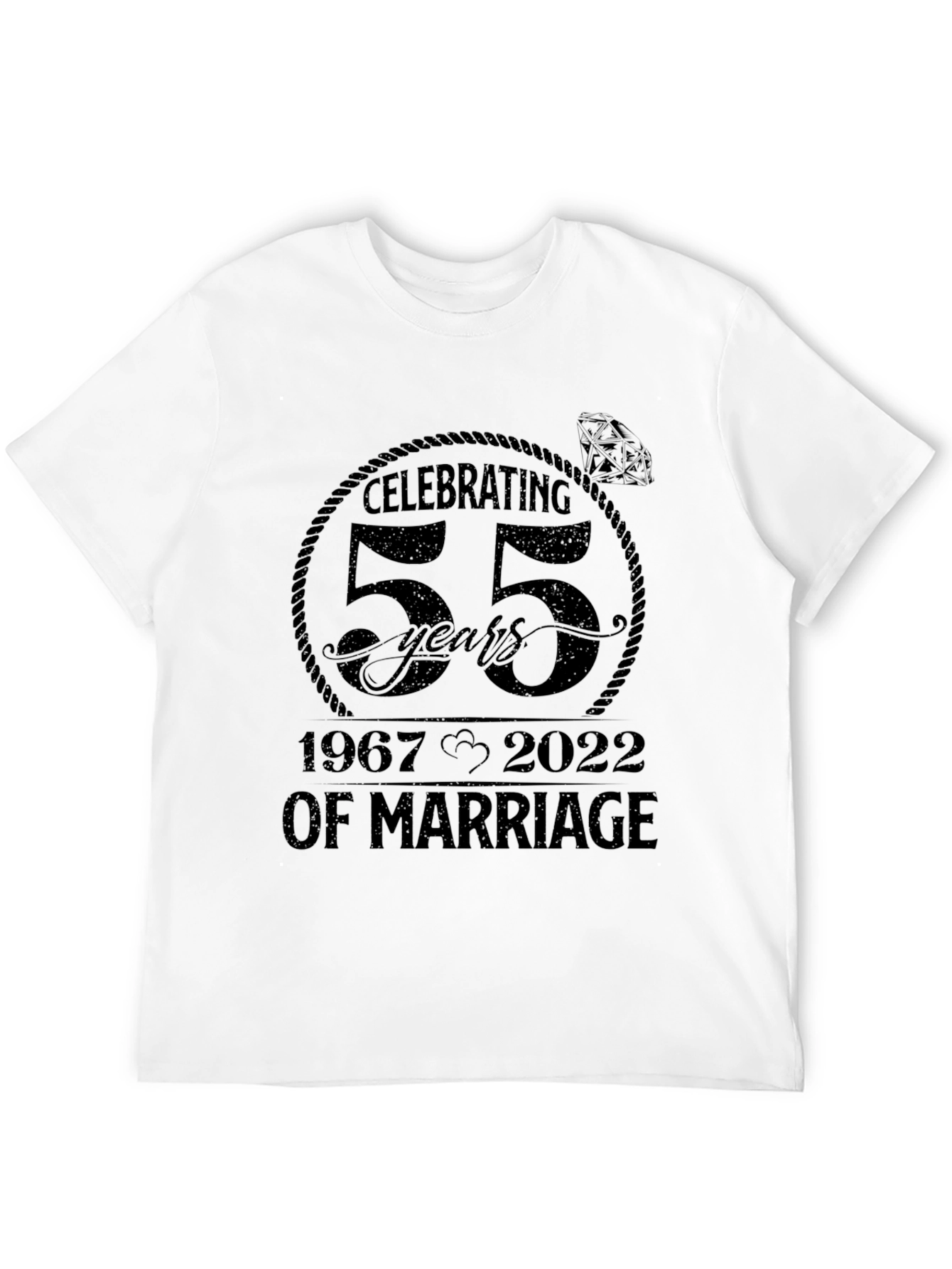 55th Anniversary T-Shirt - Celebrating 55 Years of Marriage