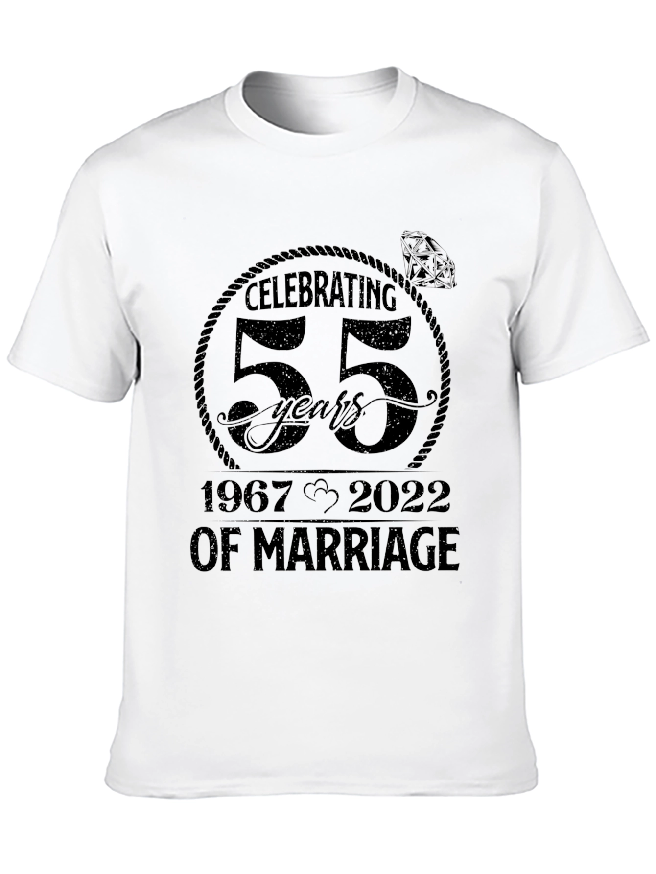 55th Anniversary T-Shirt - Celebrating 55 Years of Marriage
