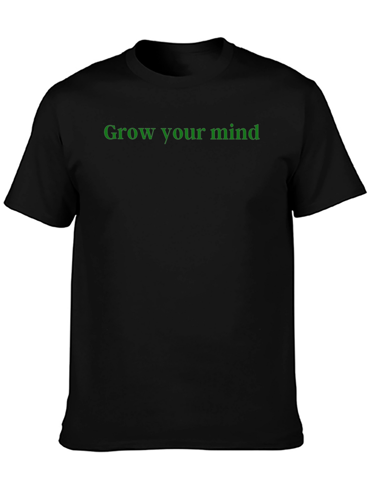 Grow Your Mind Graphic Tee - Black Cotton T-Shirt