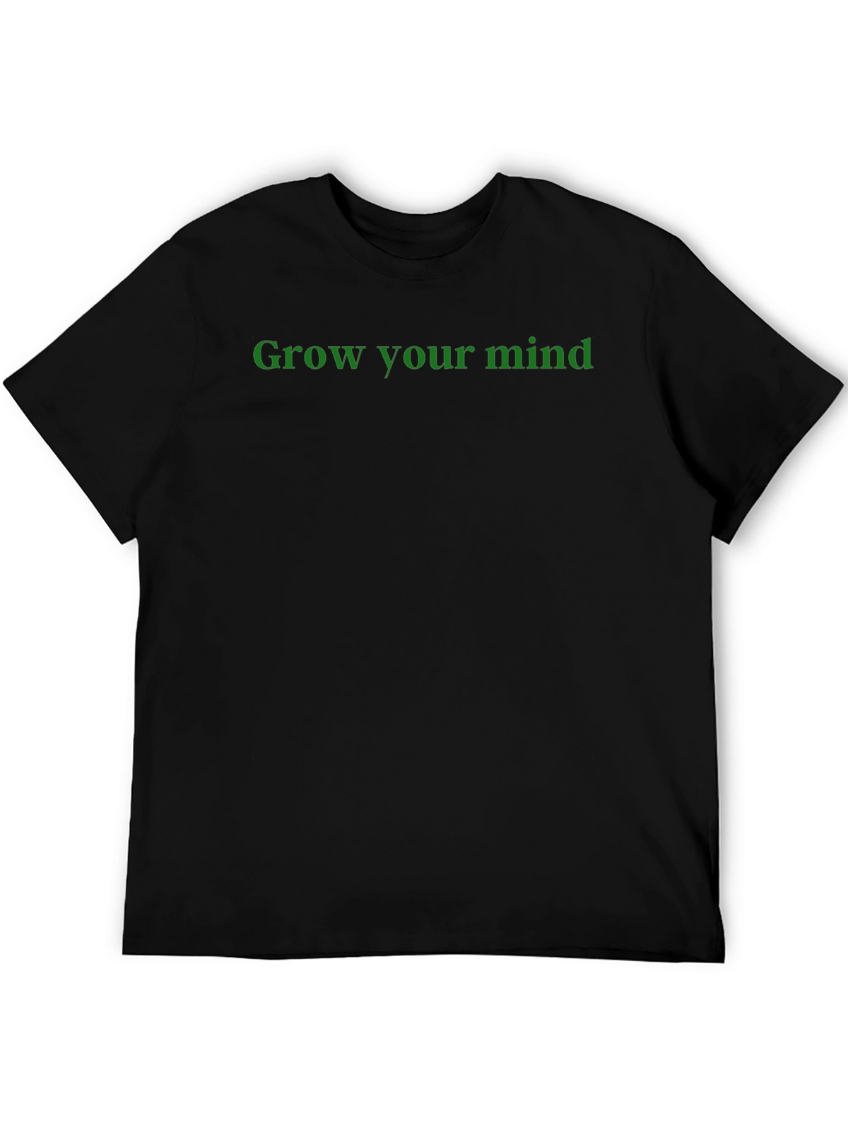 Grow Your Mind Graphic Tee - Black Cotton T-Shirt
